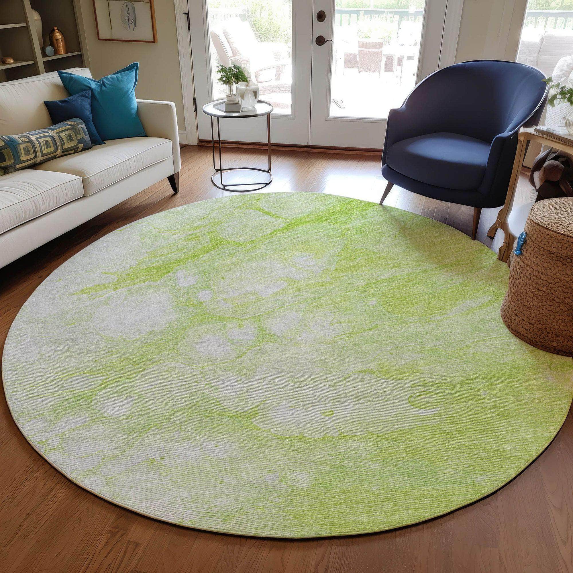 Machine Made ACN699 Aloe Green Rugs #color_aloe green