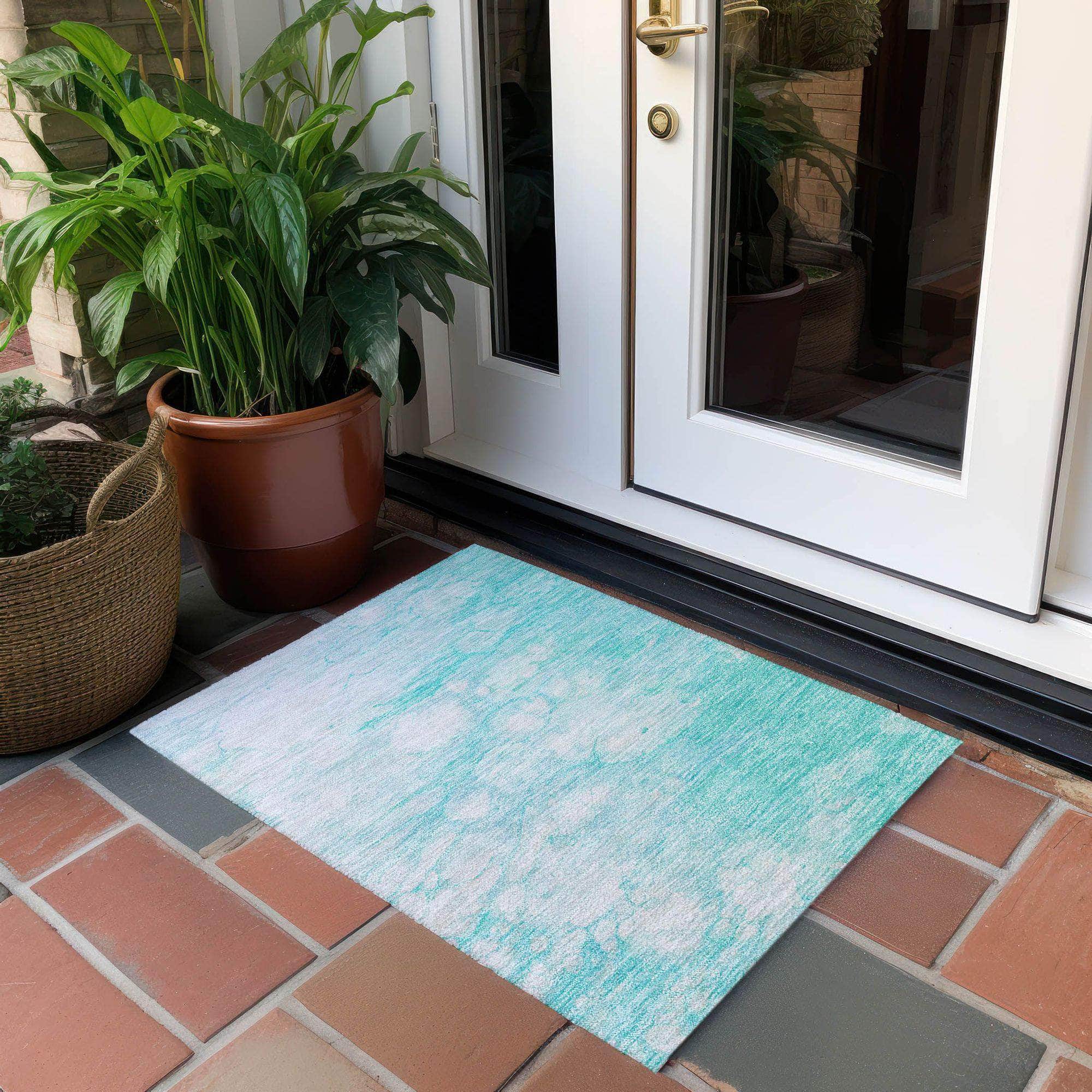 Machine Made ACN699 Aqua Teal Rugs #color_aqua teal