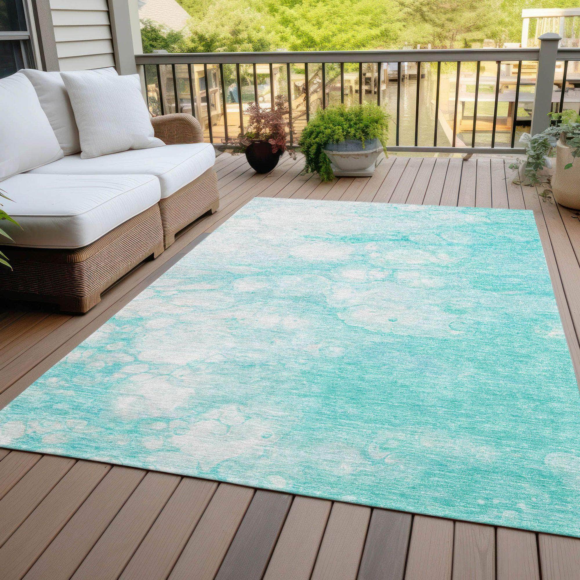 Machine Made ACN699 Aqua Teal Rugs #color_aqua teal