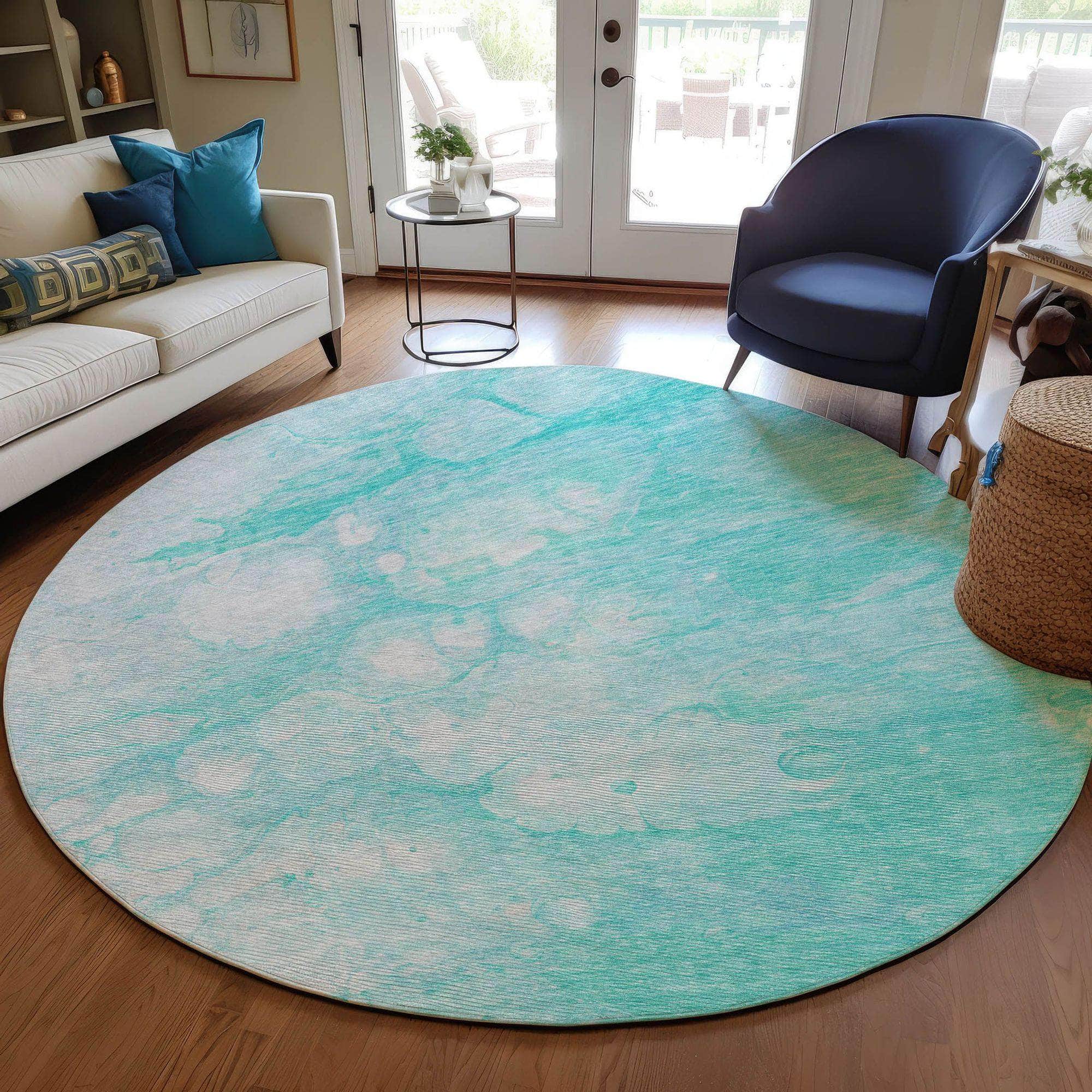 Machine Made ACN699 Aqua Teal Rugs #color_aqua teal