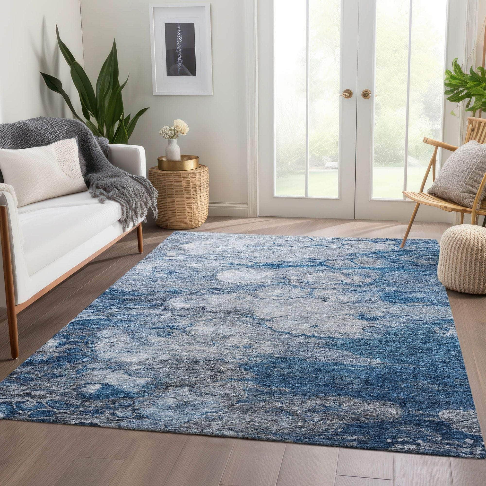 Machine Made ACN698 Blue  Rugs #color_blue 
