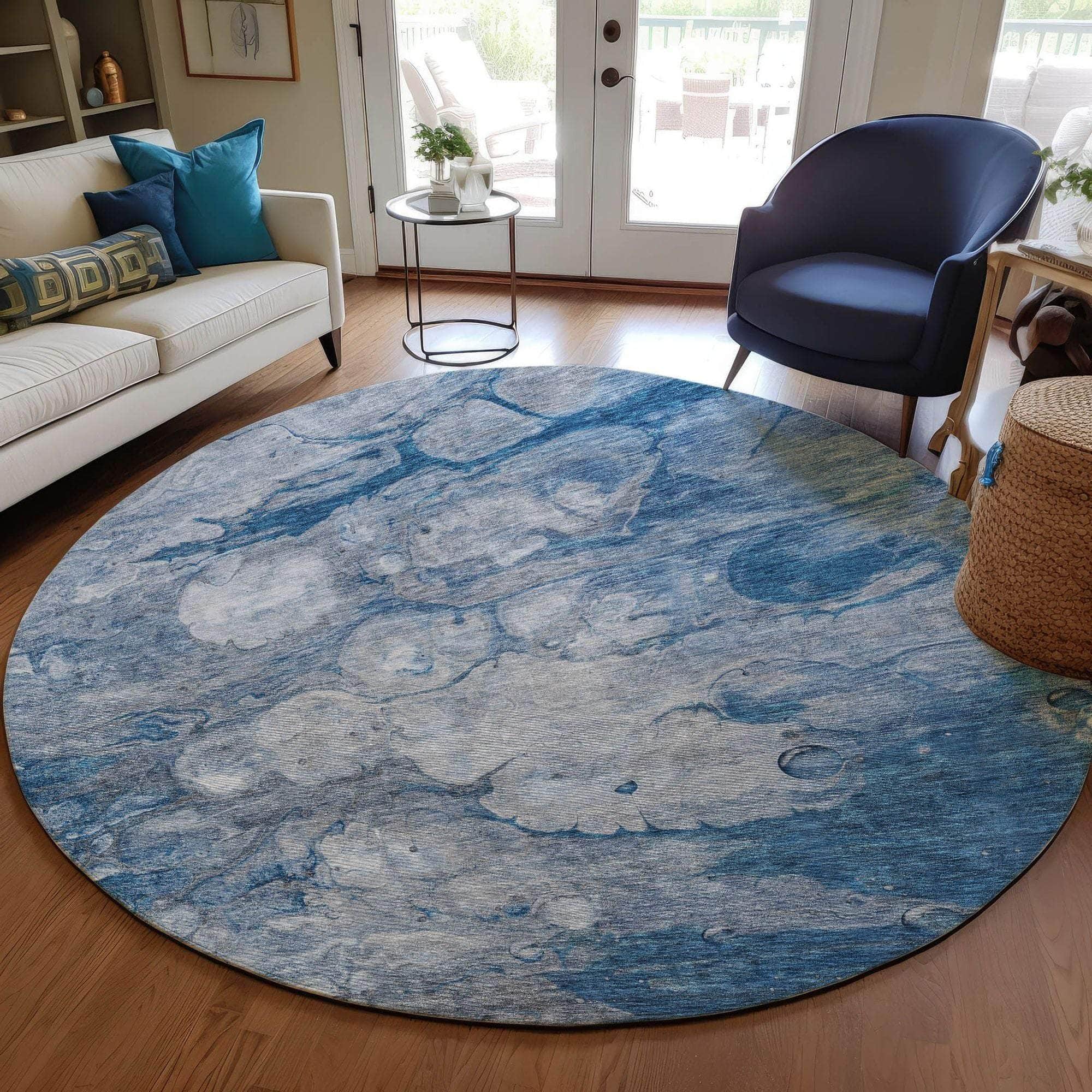 Machine Made ACN698 Blue  Rugs #color_blue 