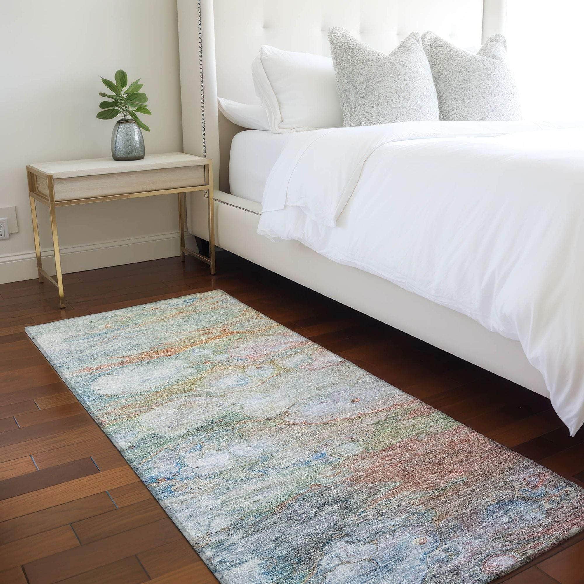 Machine Made ACN698 Coral Orange Rugs #color_coral orange
