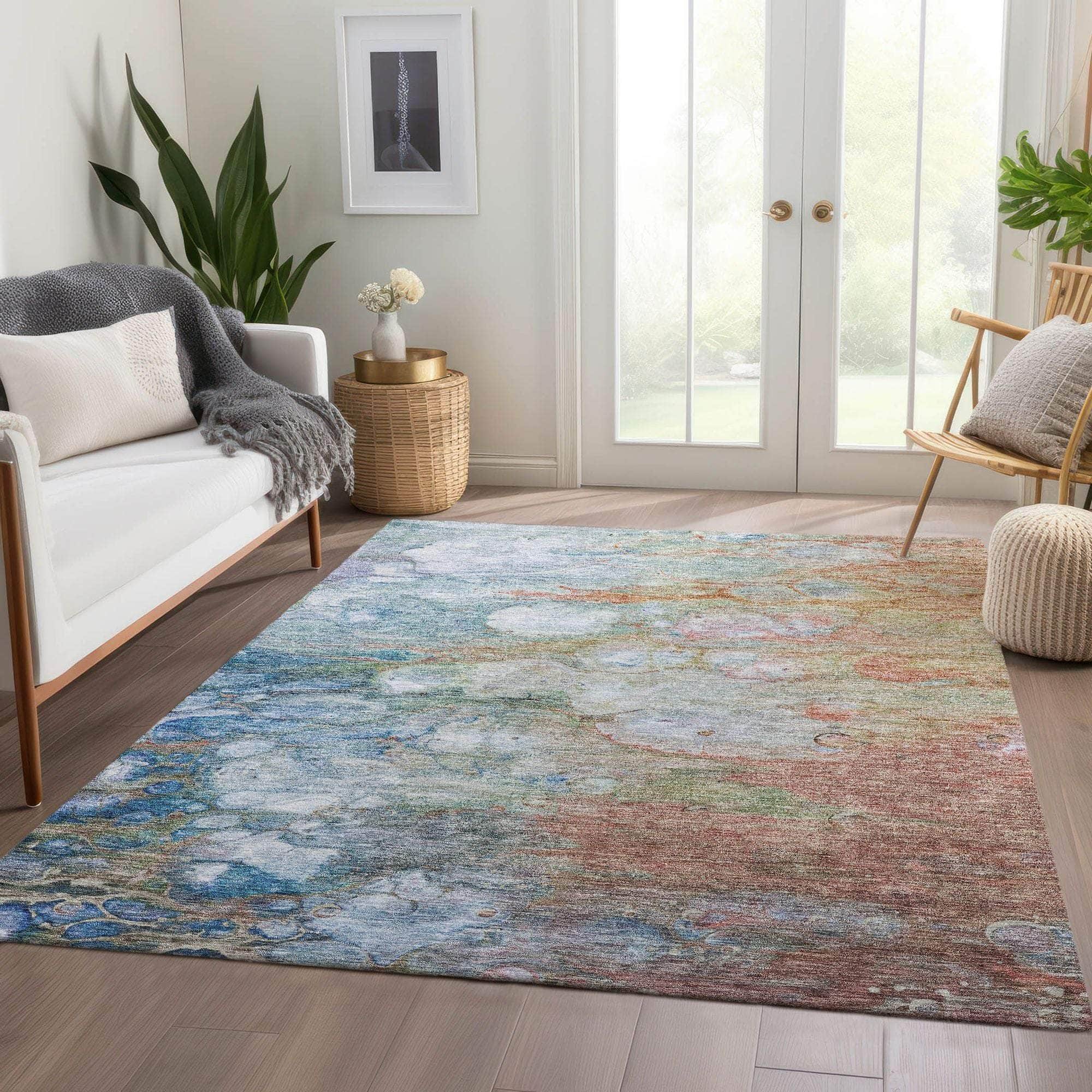 Machine Made ACN698 Coral Orange Rugs #color_coral orange