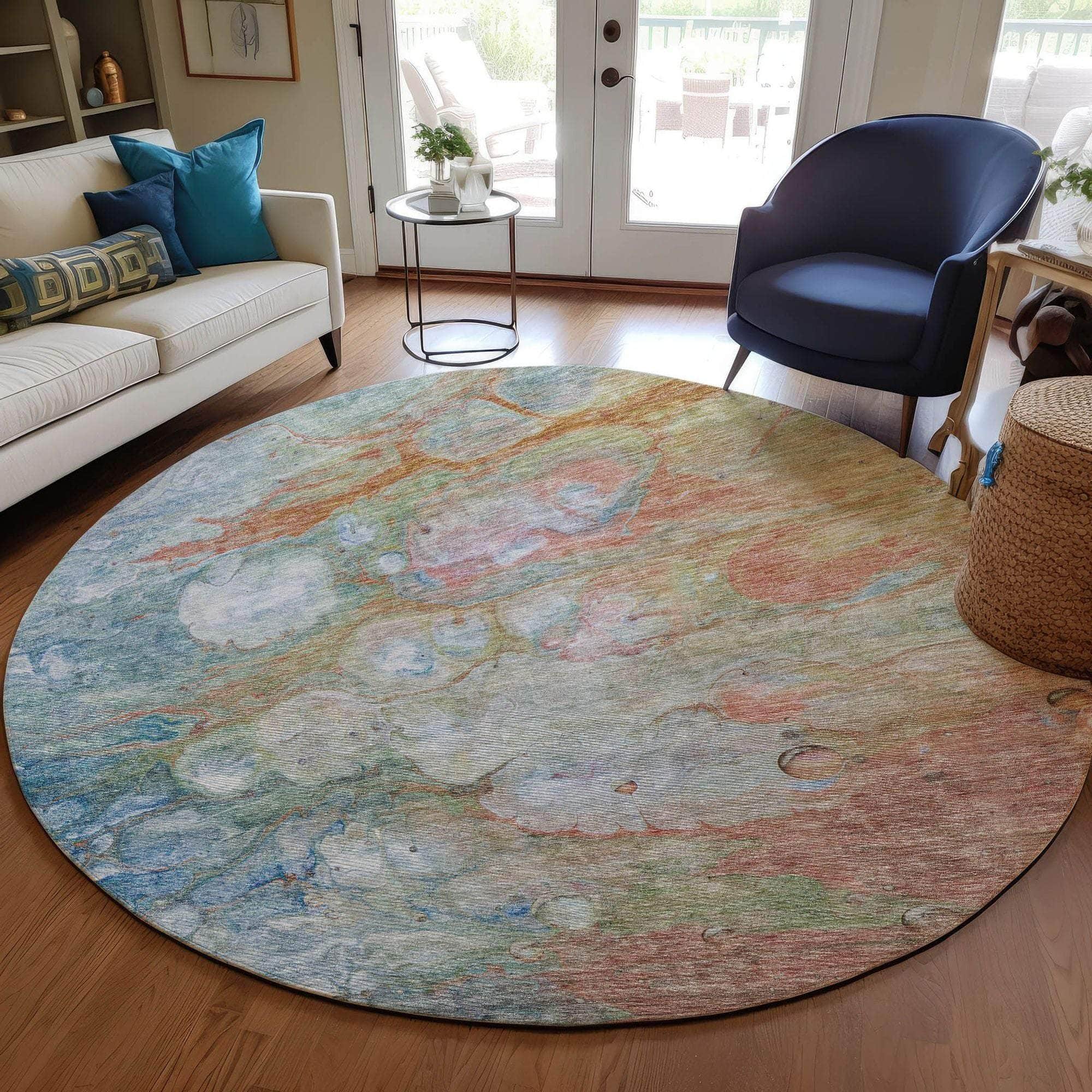 Machine Made ACN698 Coral Orange Rugs #color_coral orange