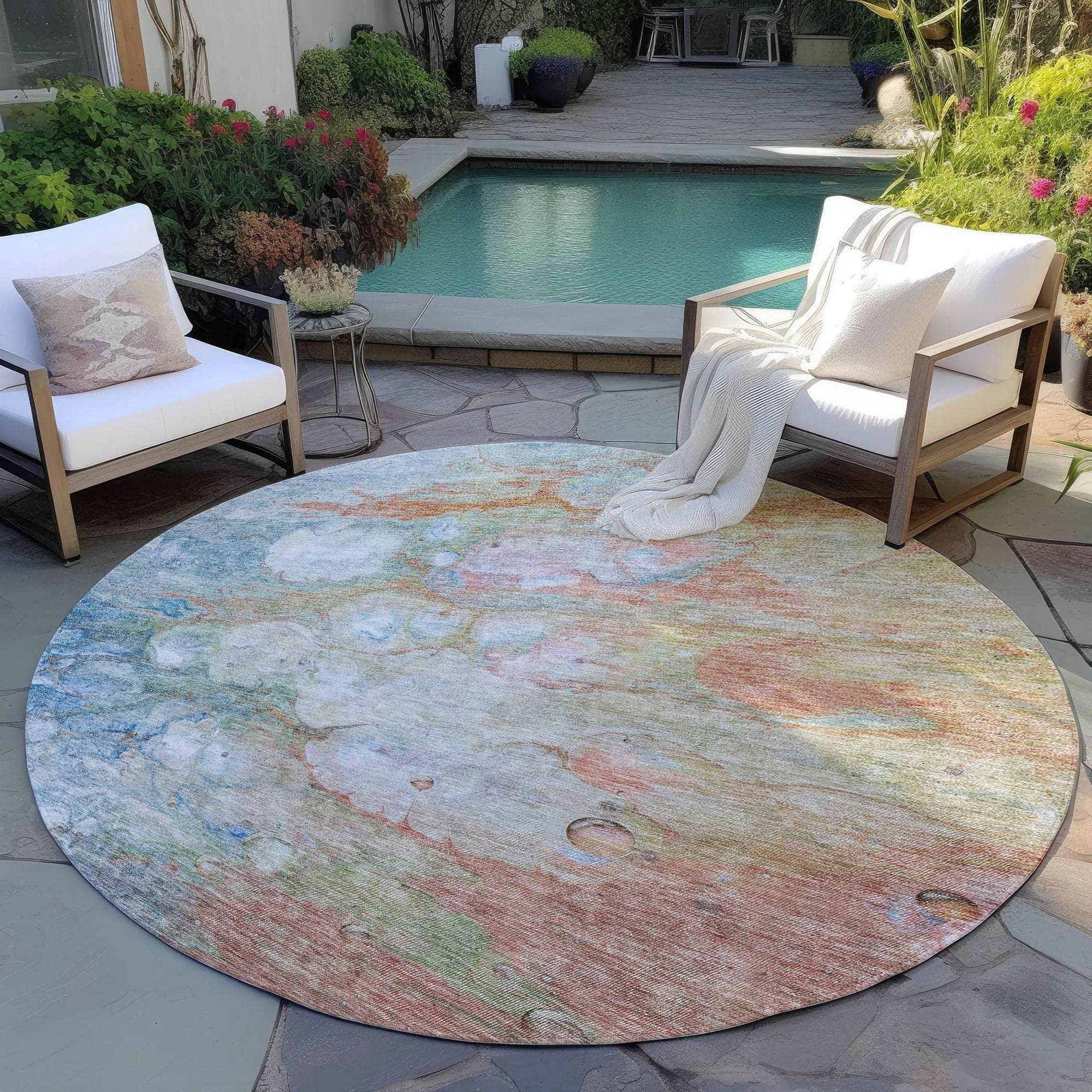 Machine Made ACN698 Coral Orange Rugs #color_coral orange