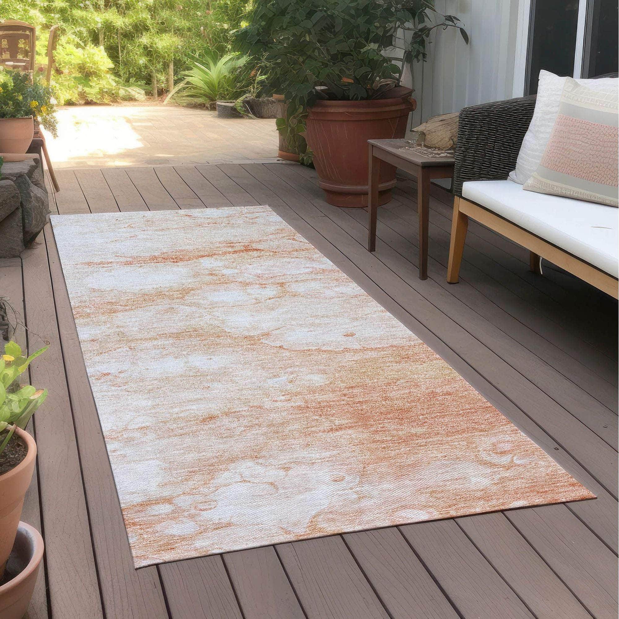 Machine Made ACN699 Coral Orange Rugs #color_coral orange