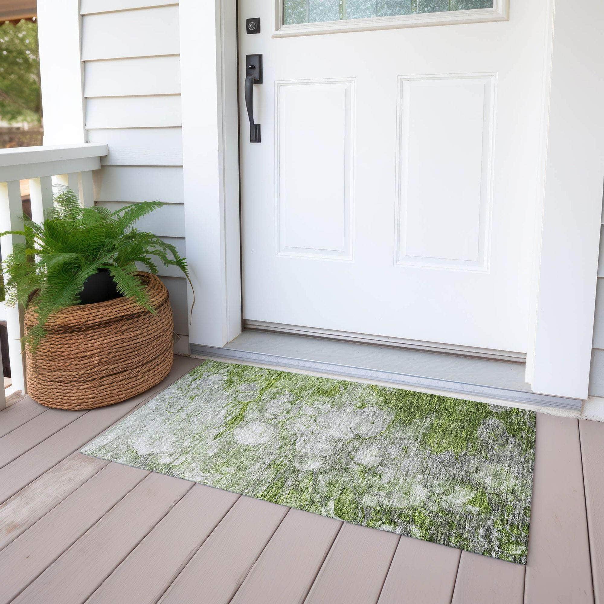 Machine Made ACN698 Olive Green Rugs #color_olive green