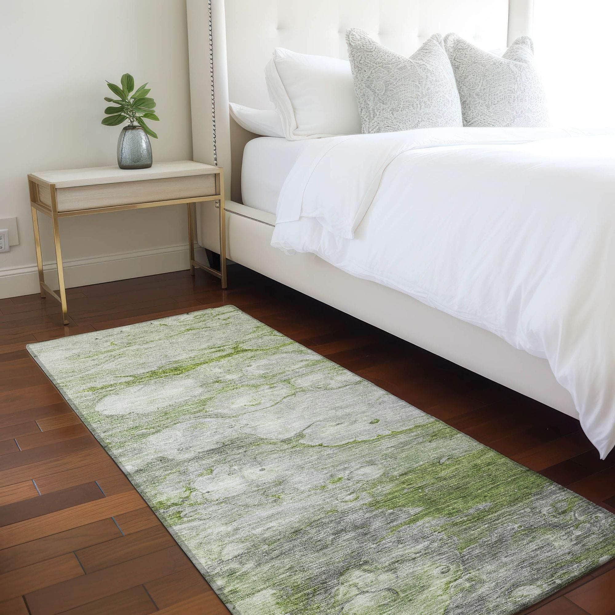 Machine Made ACN698 Olive Green Rugs #color_olive green