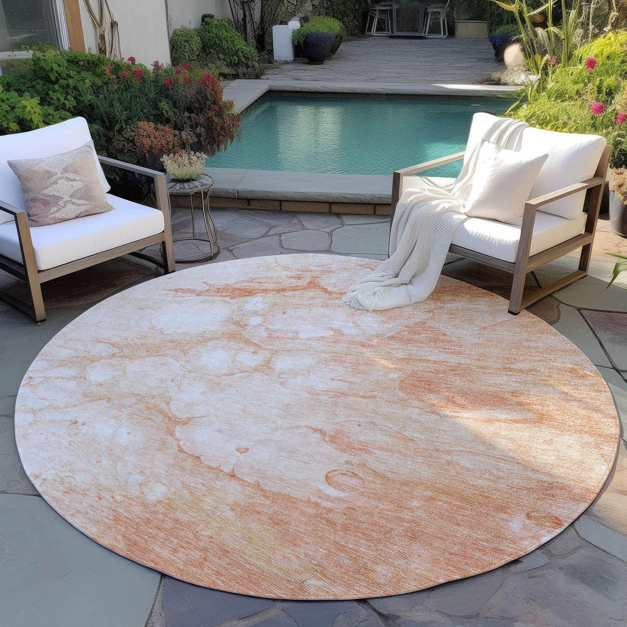 Machine Made ACN699 Coral Orange Rugs #color_coral orange