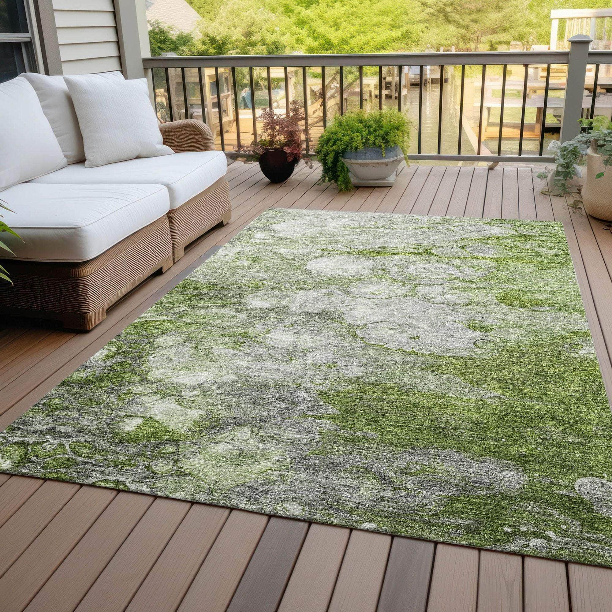 Machine Made ACN698 Olive Green Rugs #color_olive green