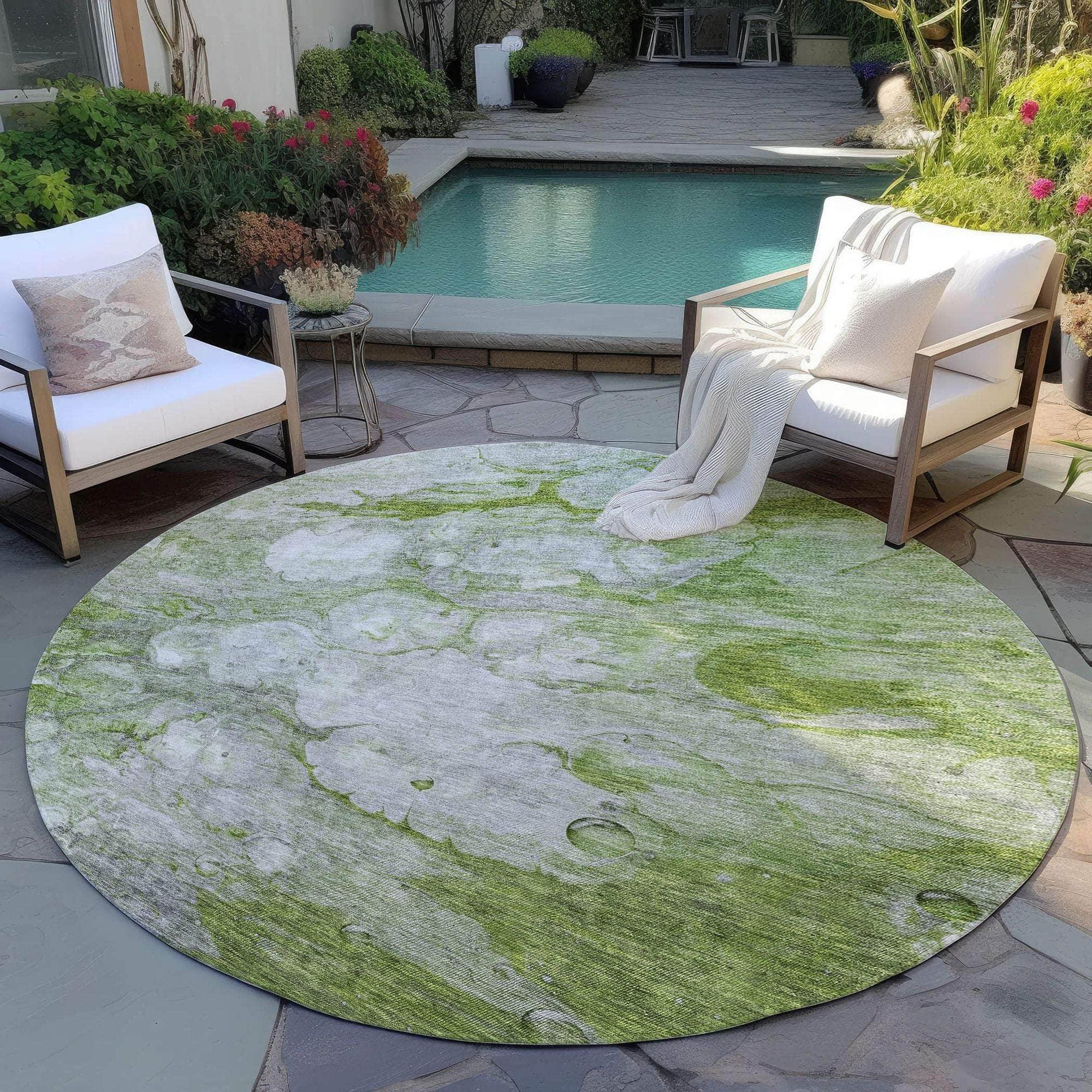 Machine Made ACN698 Olive Green Rugs #color_olive green