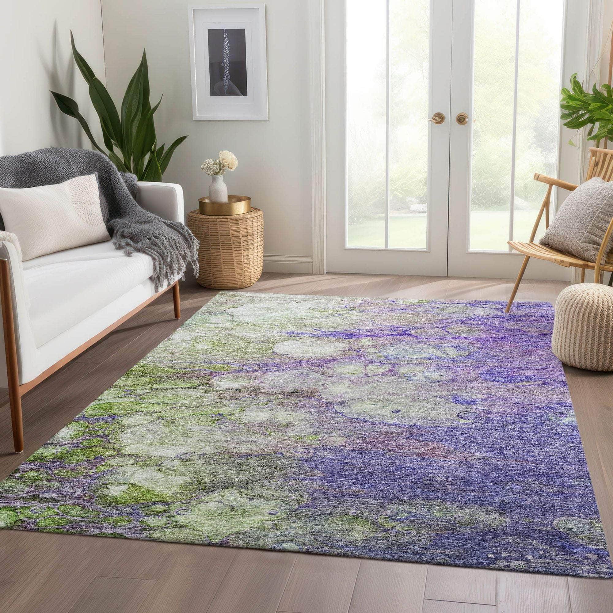 Machine Made ACN698 Purple  Rugs #color_purple 