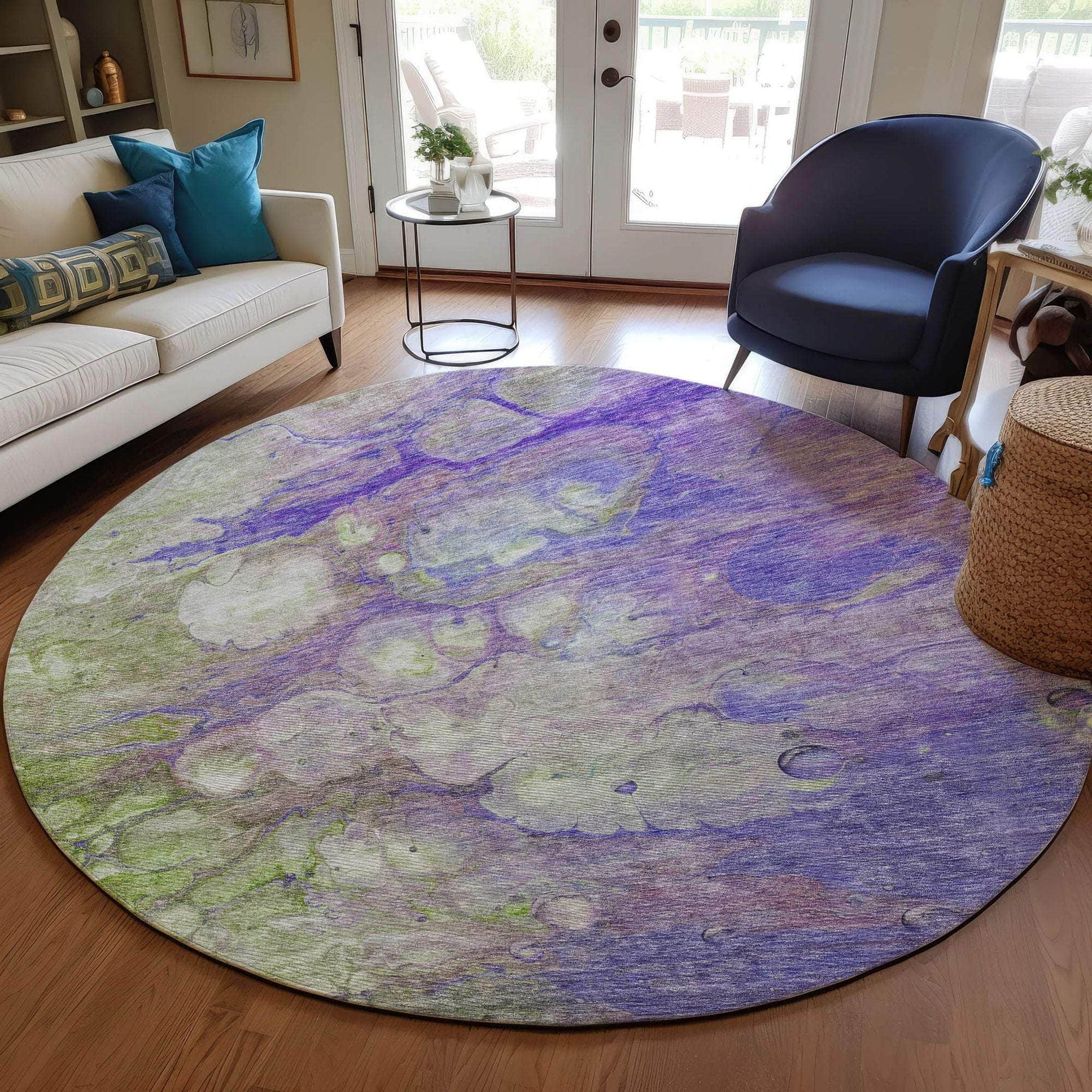 Machine Made ACN698 Purple  Rugs #color_purple 