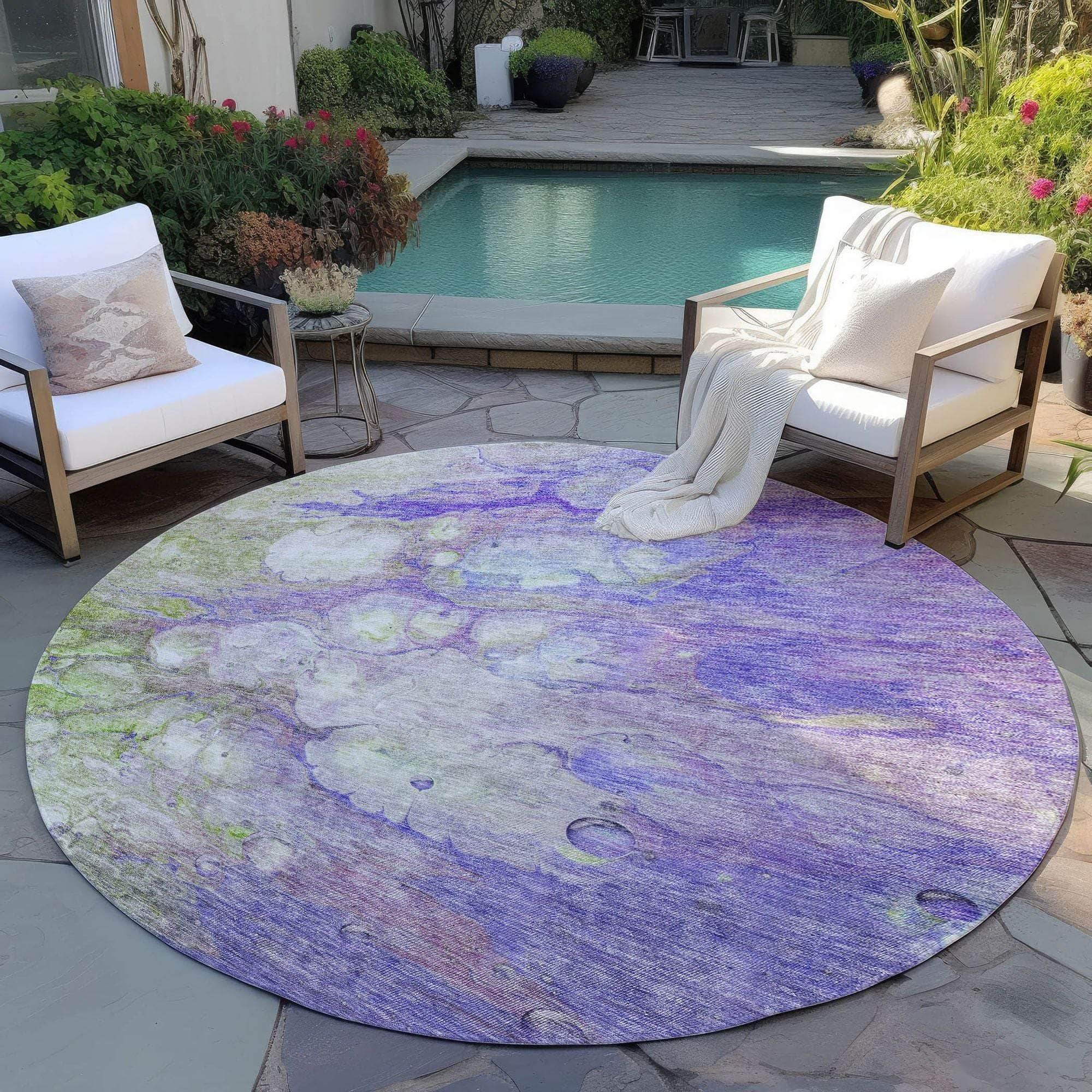 Machine Made ACN698 Purple  Rugs #color_purple 