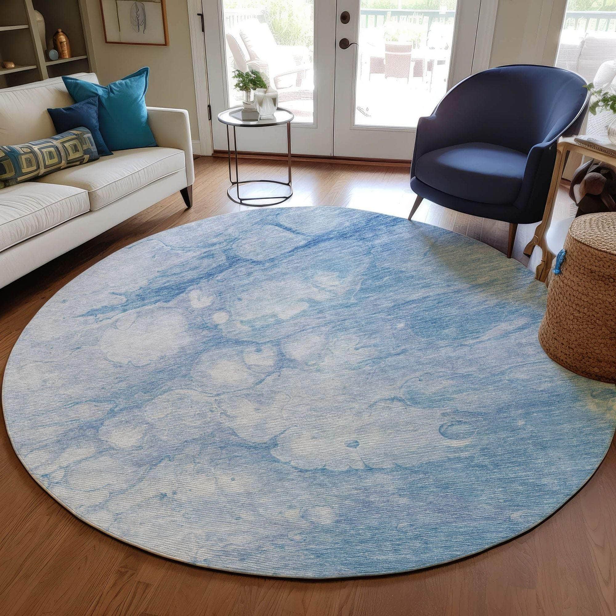 Machine Made ACN699 Sky Blue Rugs #color_sky blue