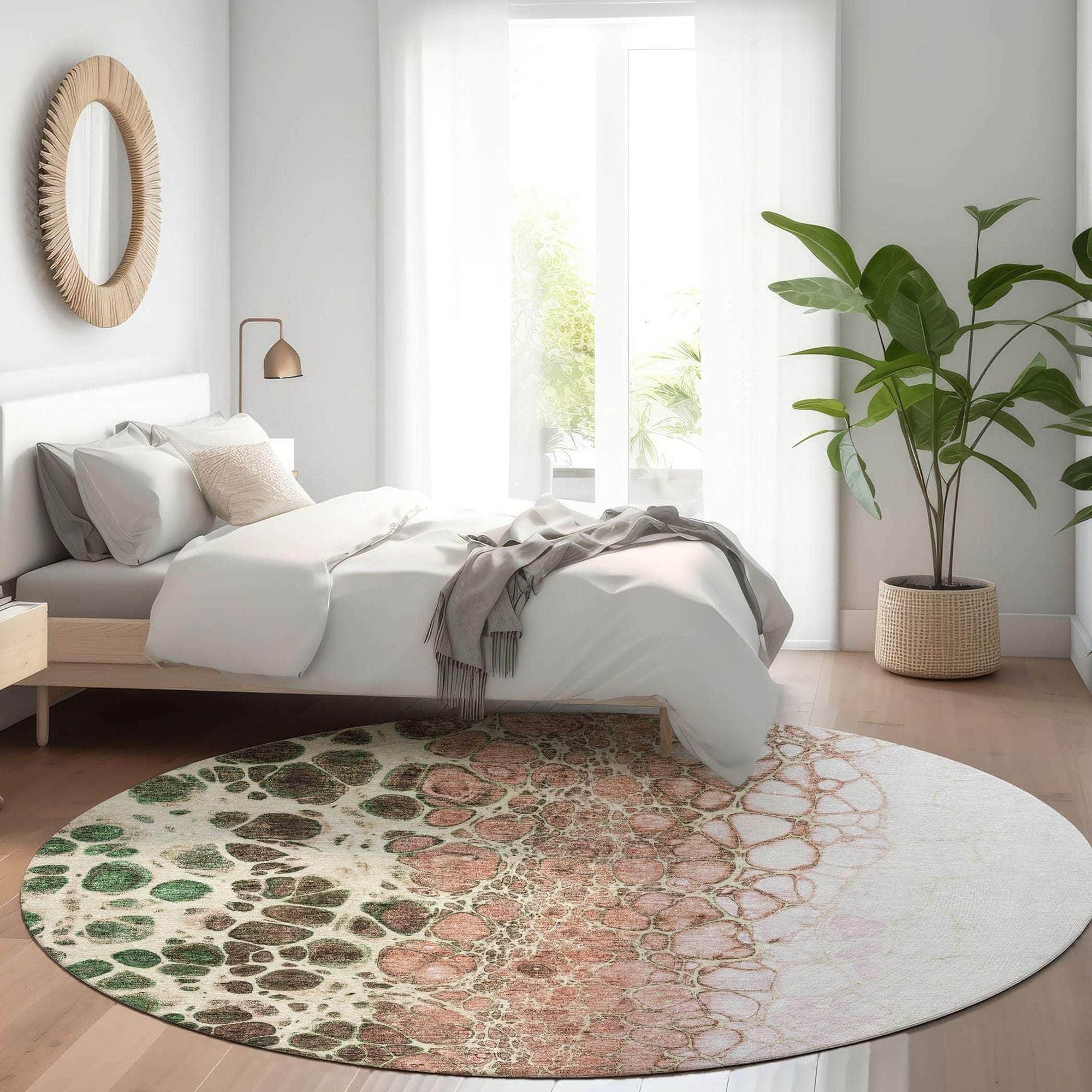 Machine Made ACN707 Salmon Orange Rugs #color_salmon orange