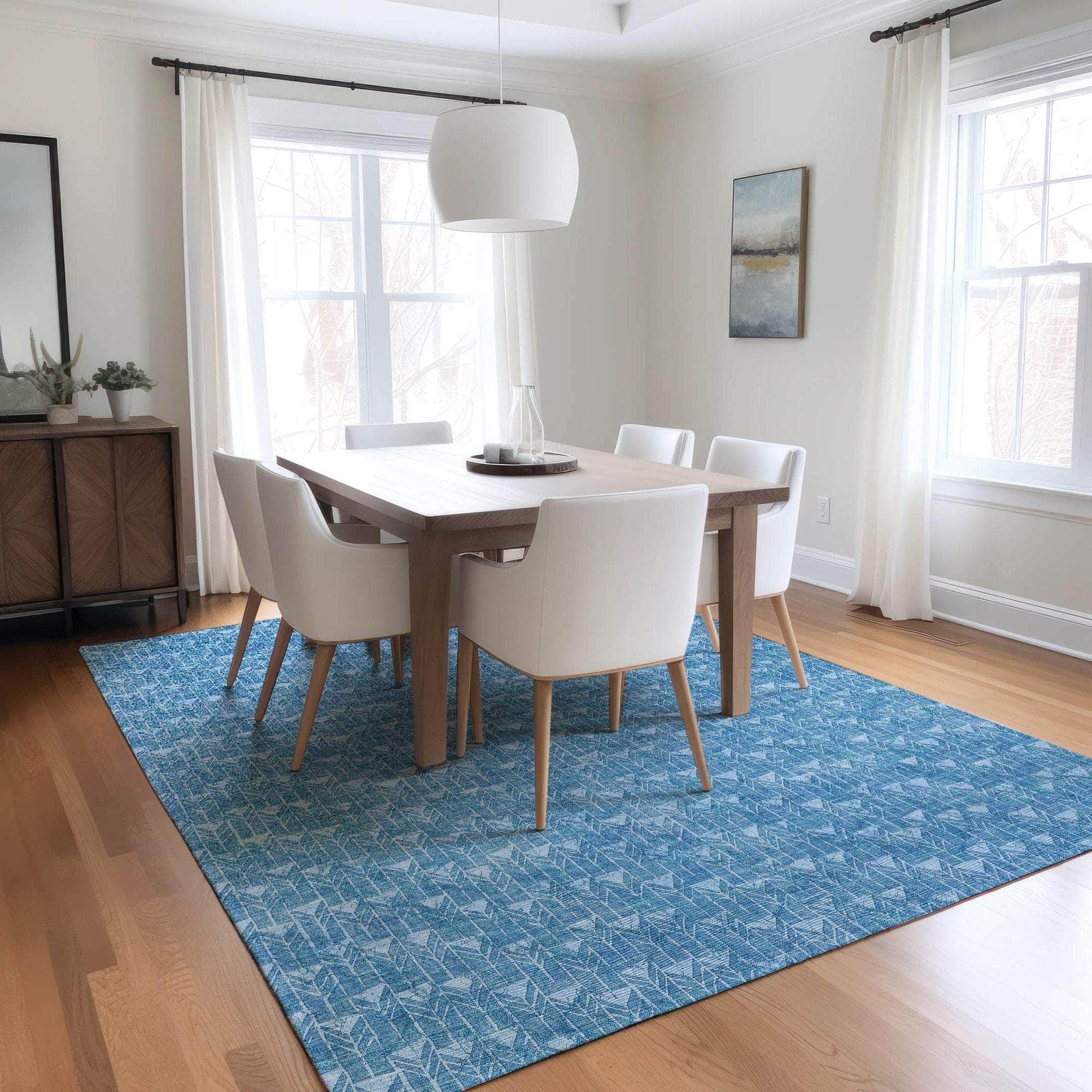 Machine Made ACN514 Blue  Rugs 