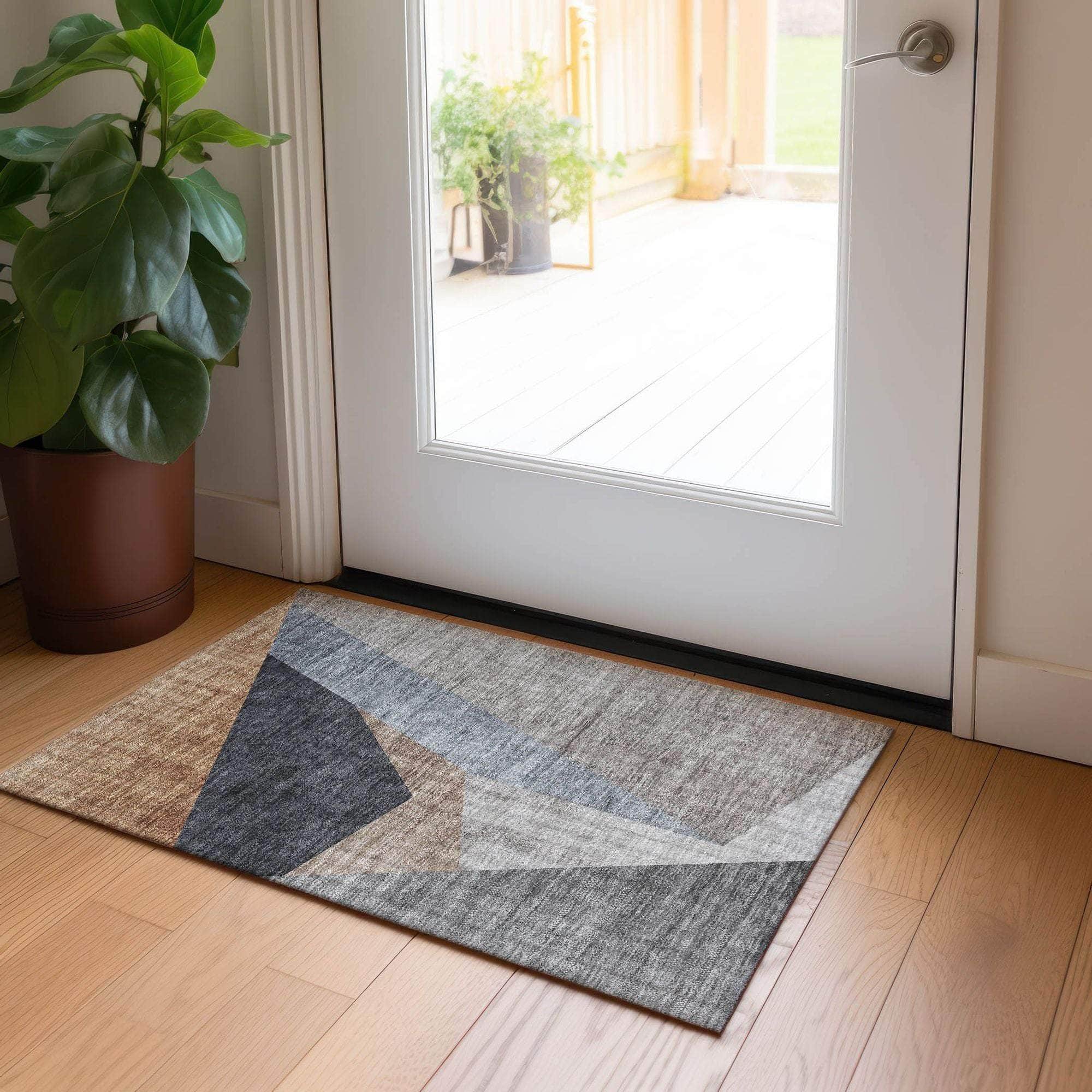Machine Made ACN715 Taupe Brown Rugs #color_taupe brown