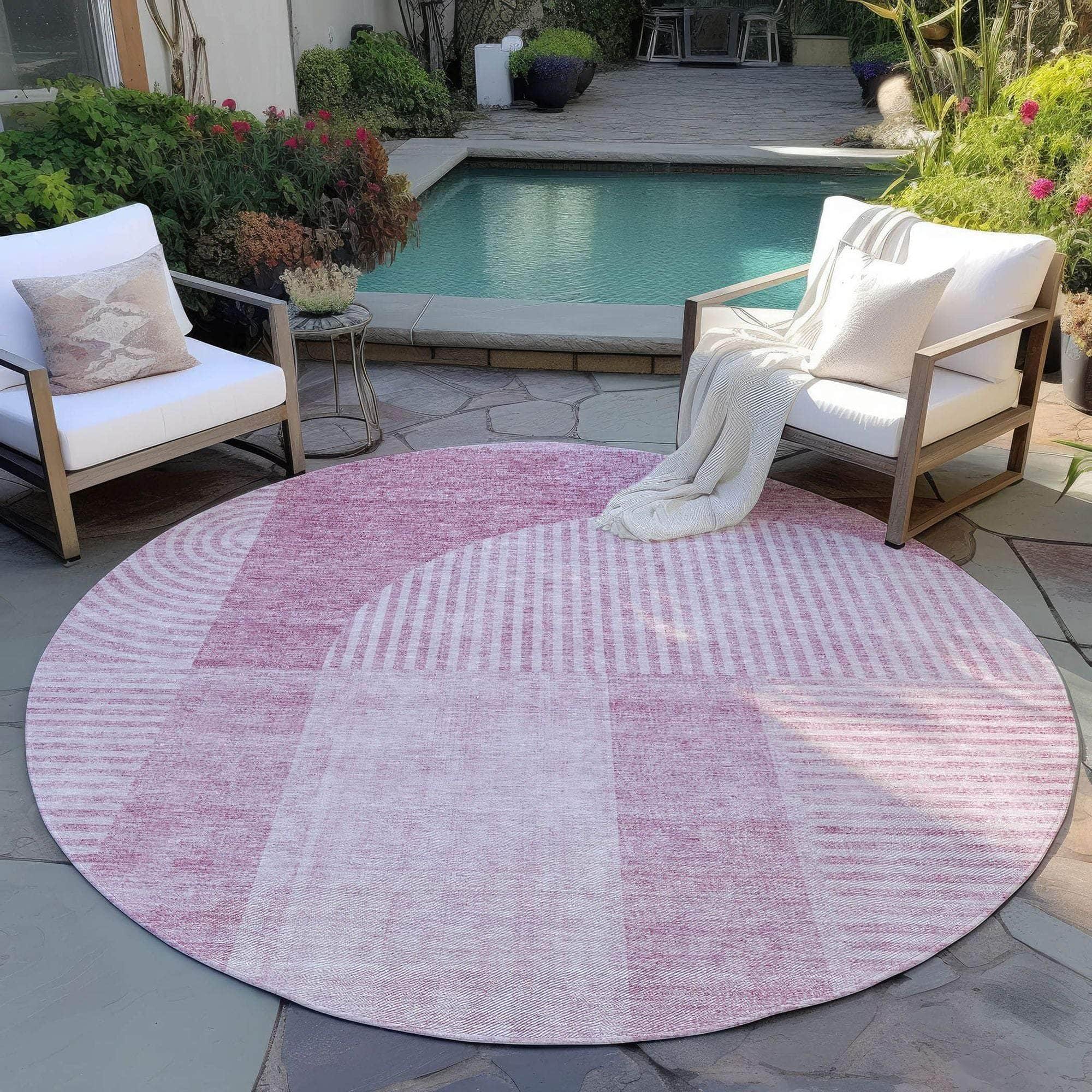 Machine Made ACN711 Blush Pink Rugs #color_blush pink