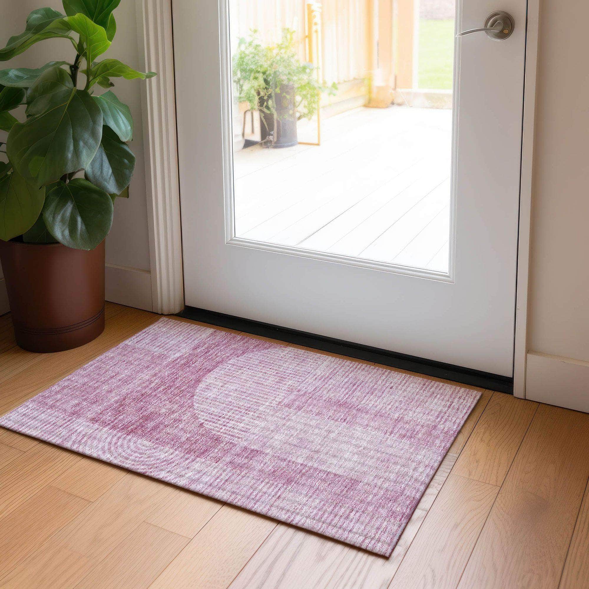 Machine Made ACN711 Blush Pink Rugs #color_blush pink