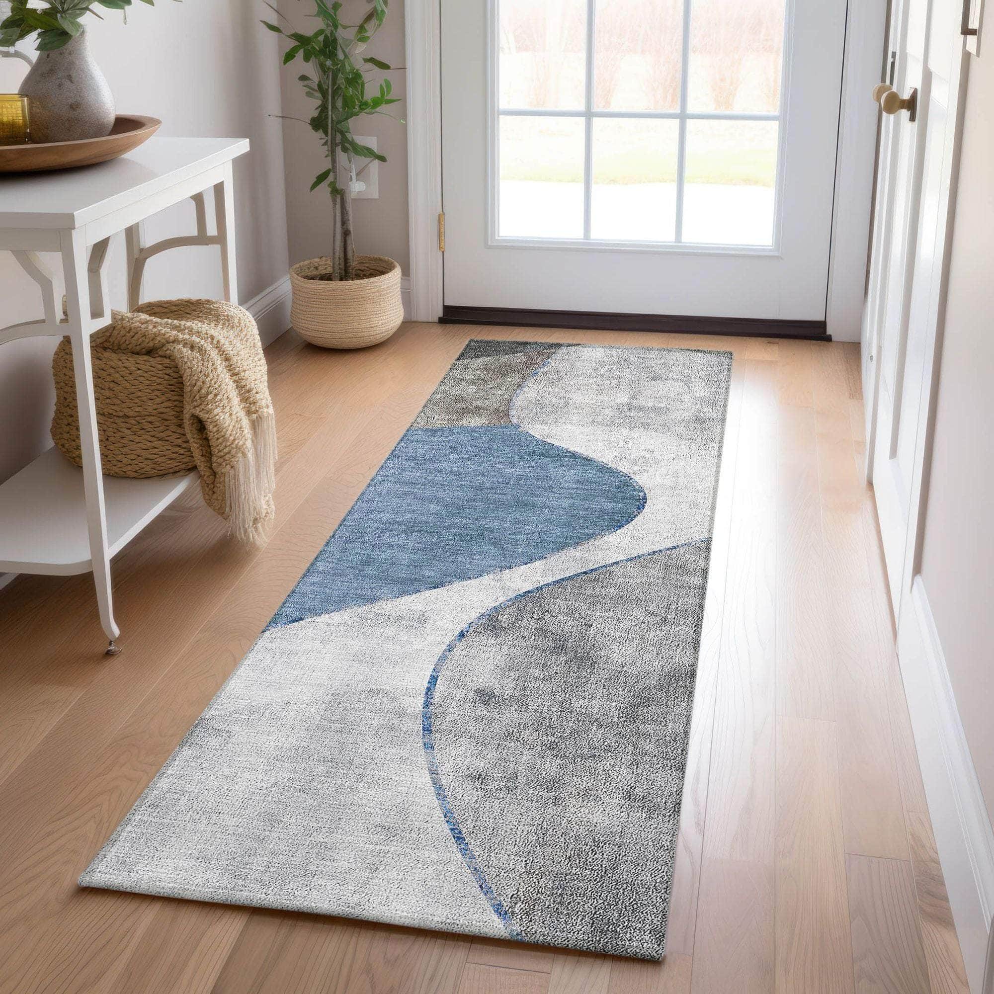 Machine Made ACN633 Blue  Rugs #color_blue 