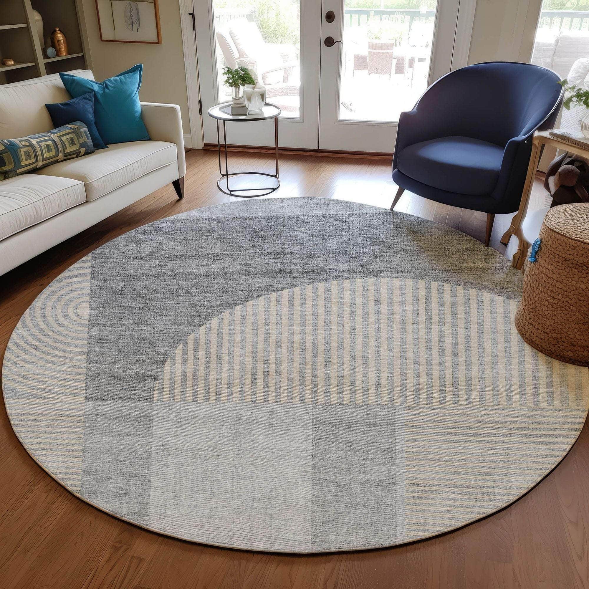 Machine Made ACN711 Silver Gray Rugs #color_silver gray