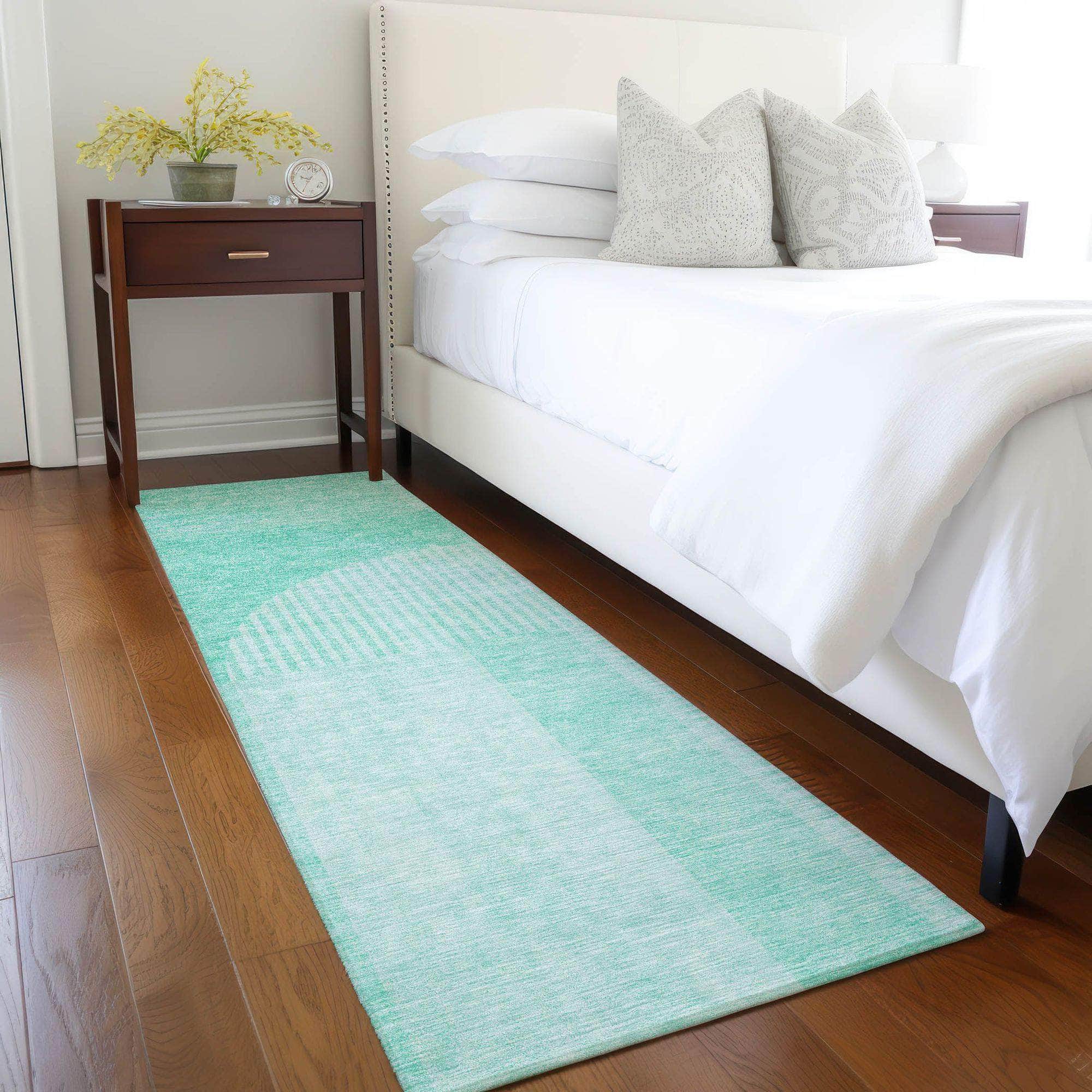 Machine Made ACN711 Teal  Rugs #color_teal 