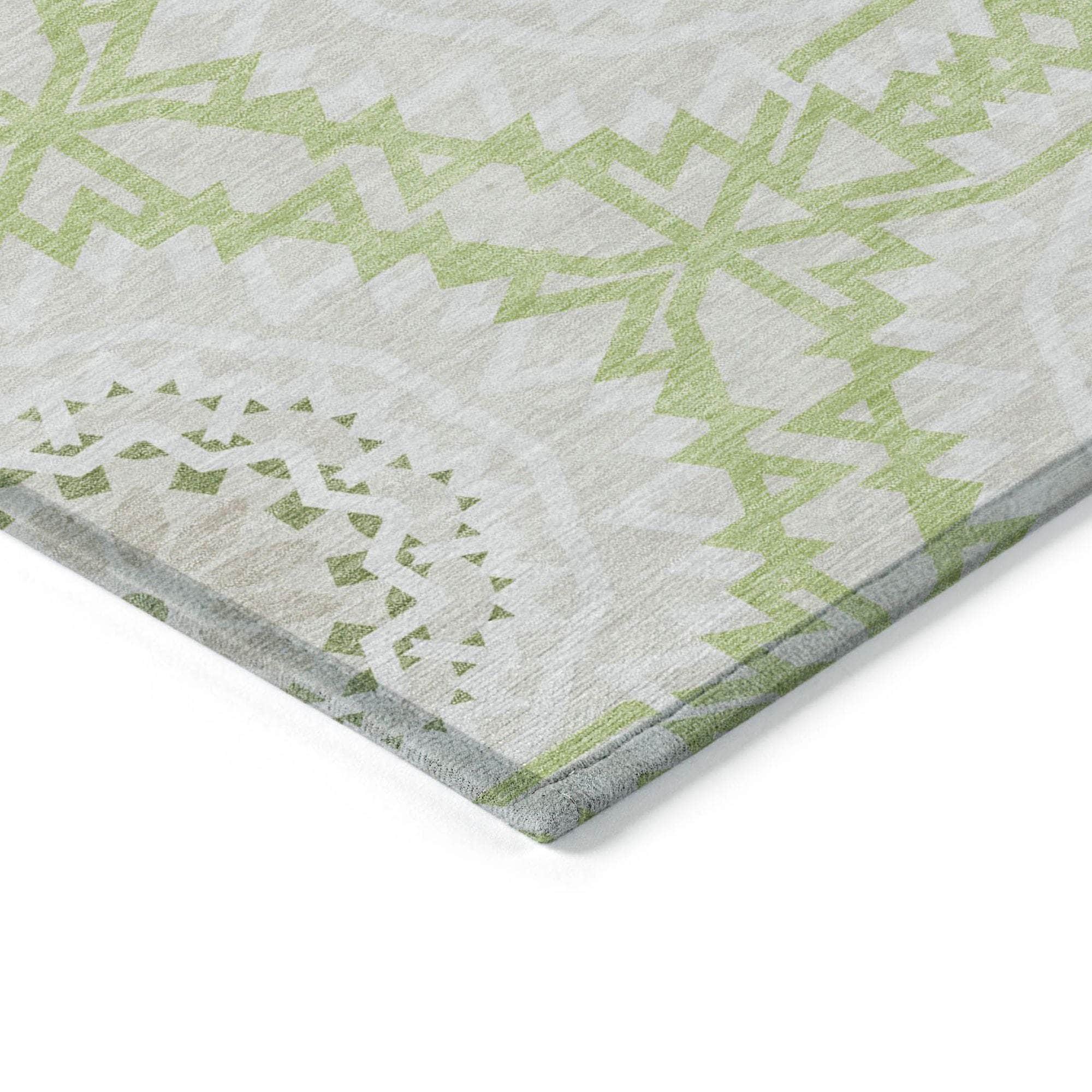 Machine Made ACN619 Aloe Green Rugs 