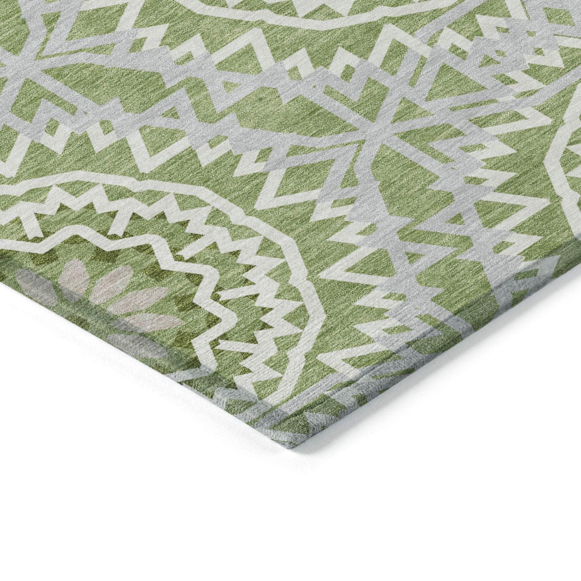 Machine Made ACN619 Green  Rugs 