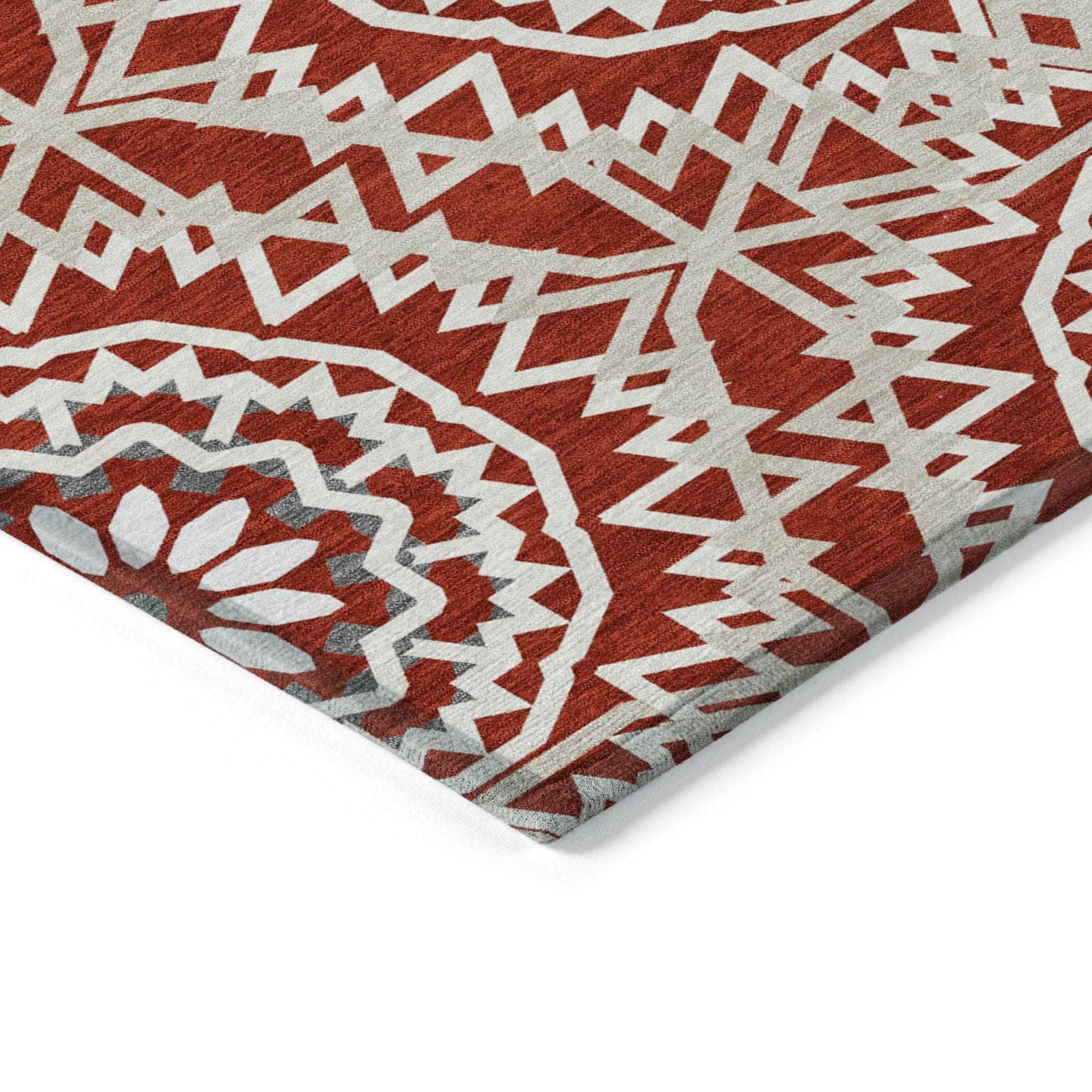 Machine Made ACN619 Red  Rugs 