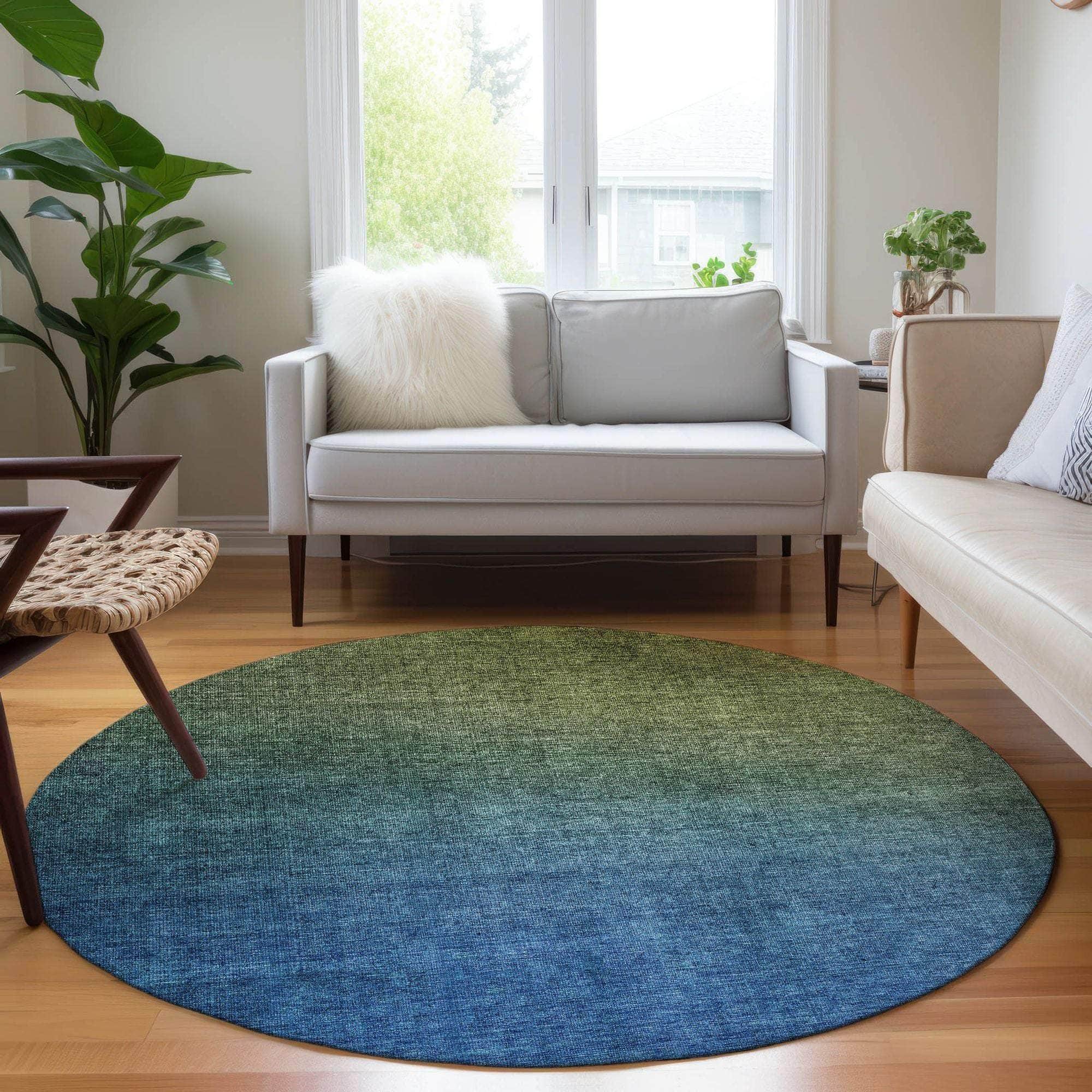 Machine Made ACN587 Olive Green Rugs #color_olive green