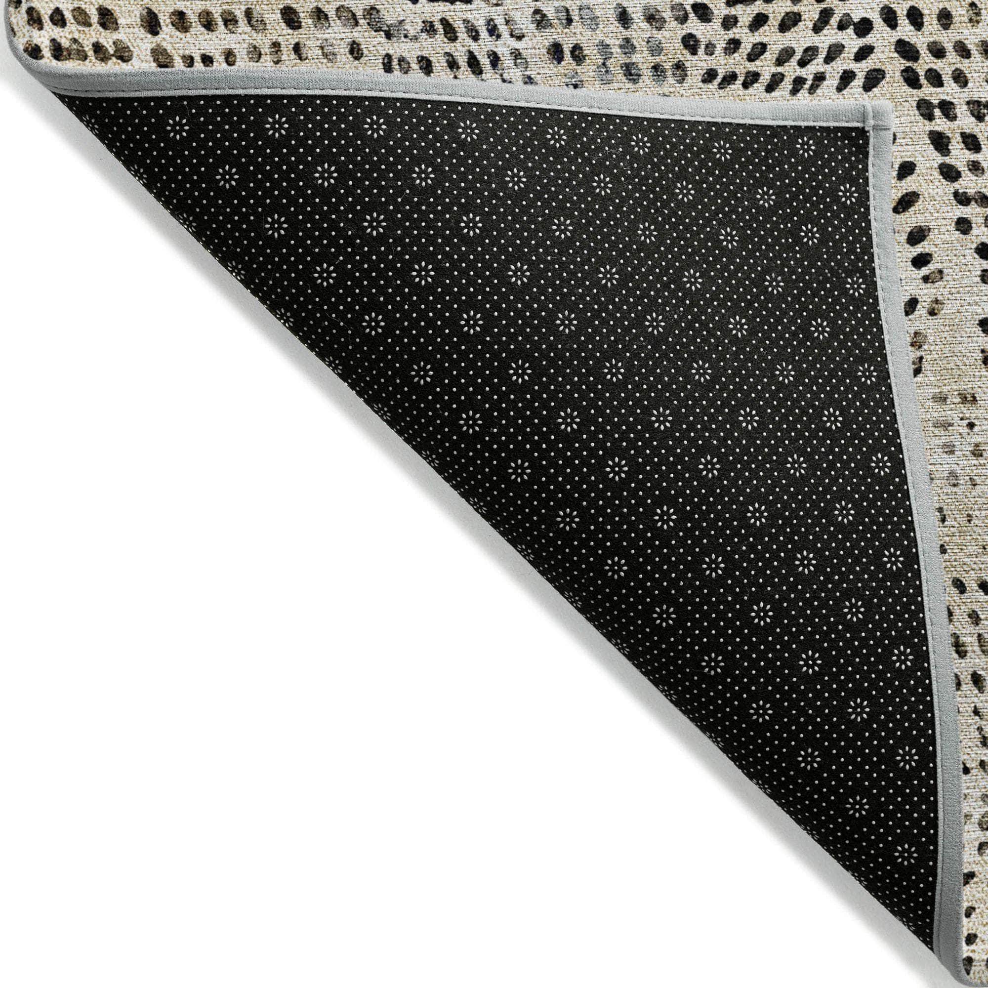Machine Made ACN591 Beige Brown Rugs 
