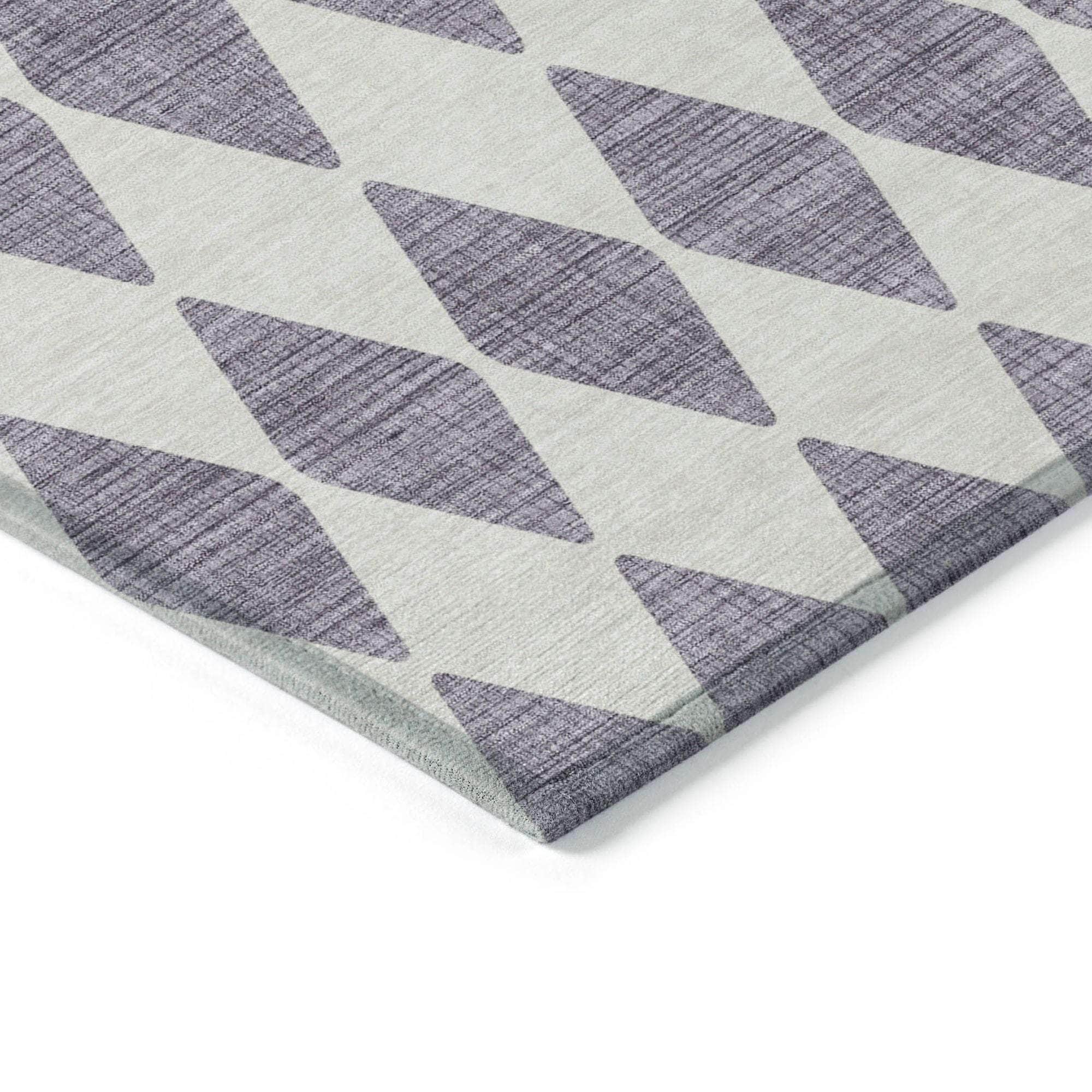Machine Made ACN578 Purple  Rugs 