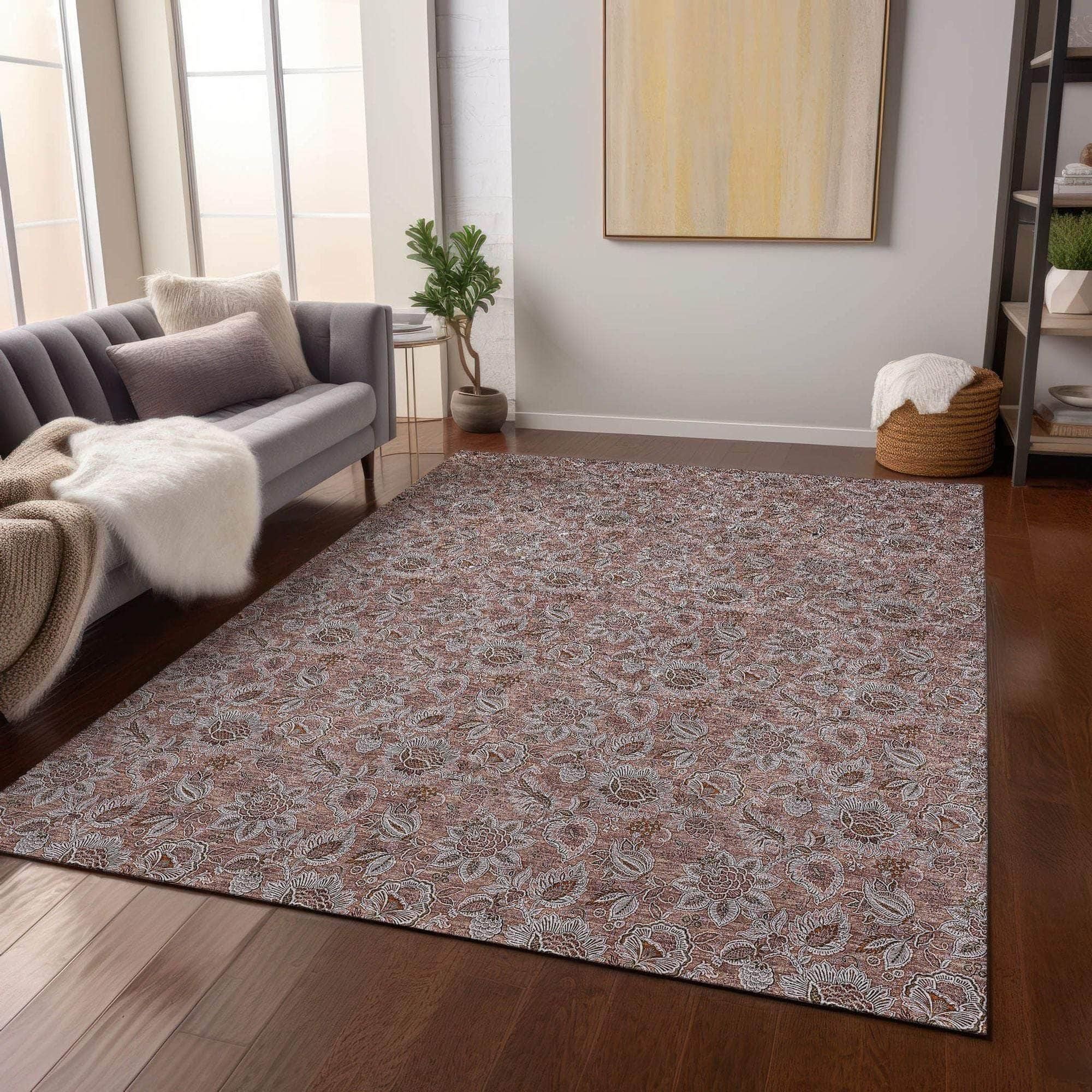 Machine Made ACN661 Copper Orange Rugs #color_copper orange