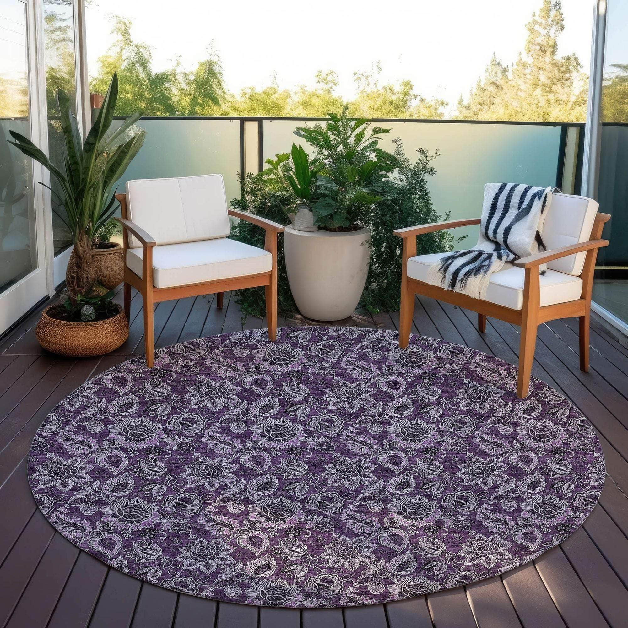 Machine Made ACN661 Eggplant Purple Rugs #color_eggplant purple