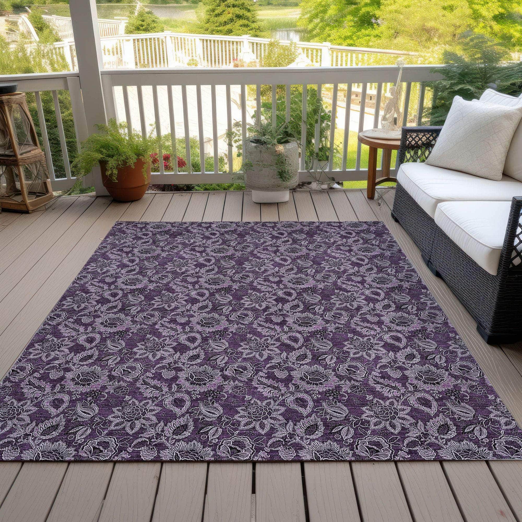 Machine Made ACN661 Eggplant Purple Rugs #color_eggplant purple