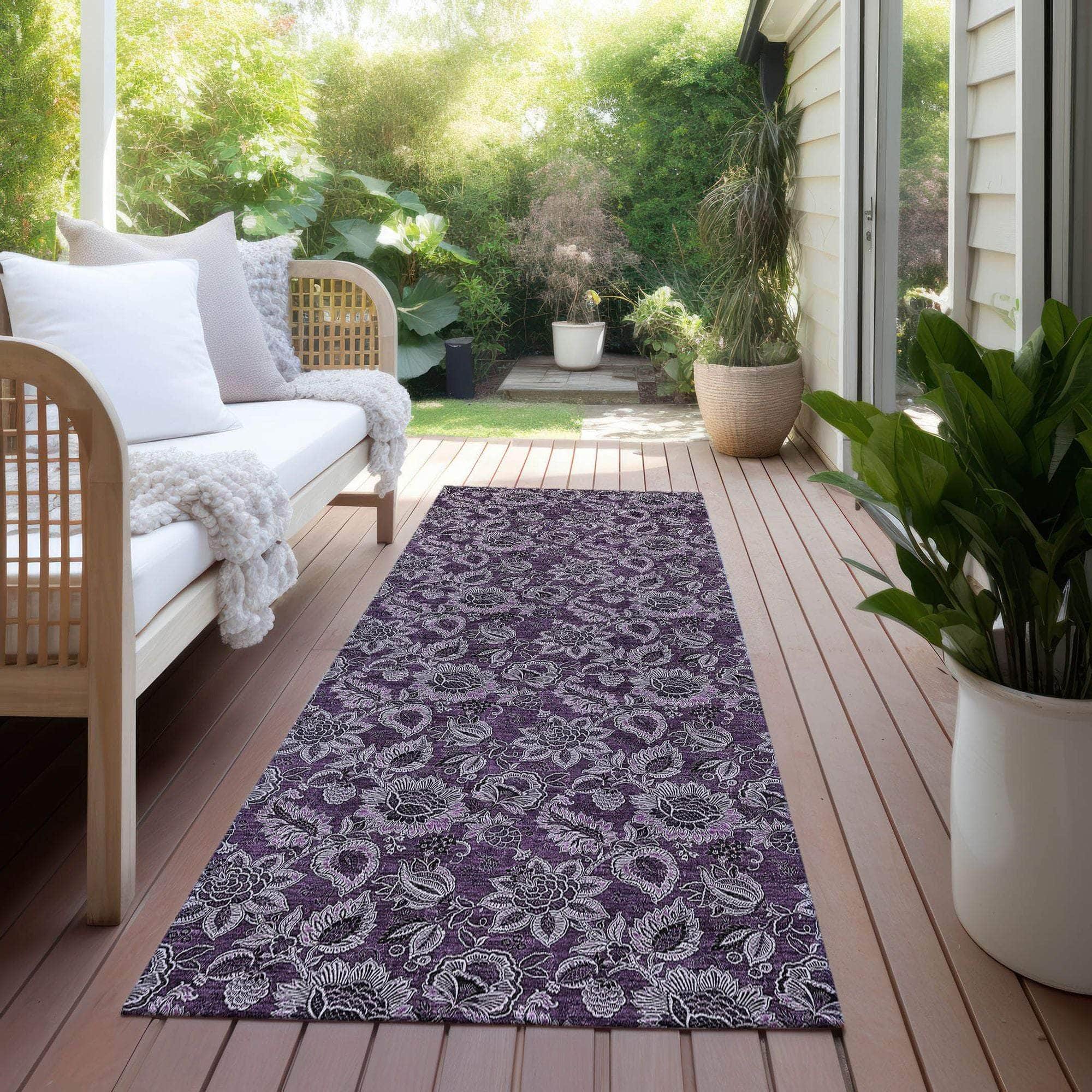 Machine Made ACN661 Eggplant Purple Rugs #color_eggplant purple