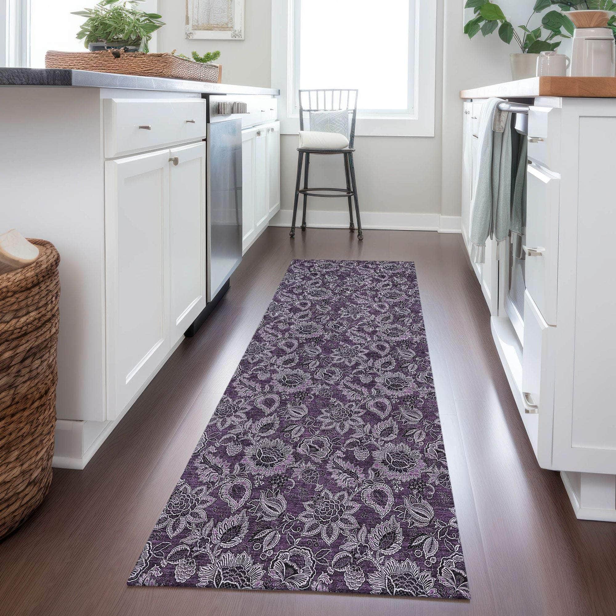 Machine Made ACN661 Eggplant Purple Rugs #color_eggplant purple