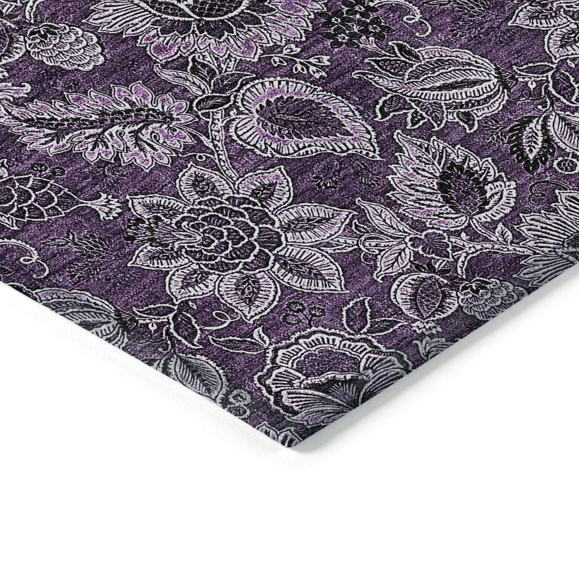 Machine Made ACN661 Eggplant Purple Rugs #color_eggplant purple