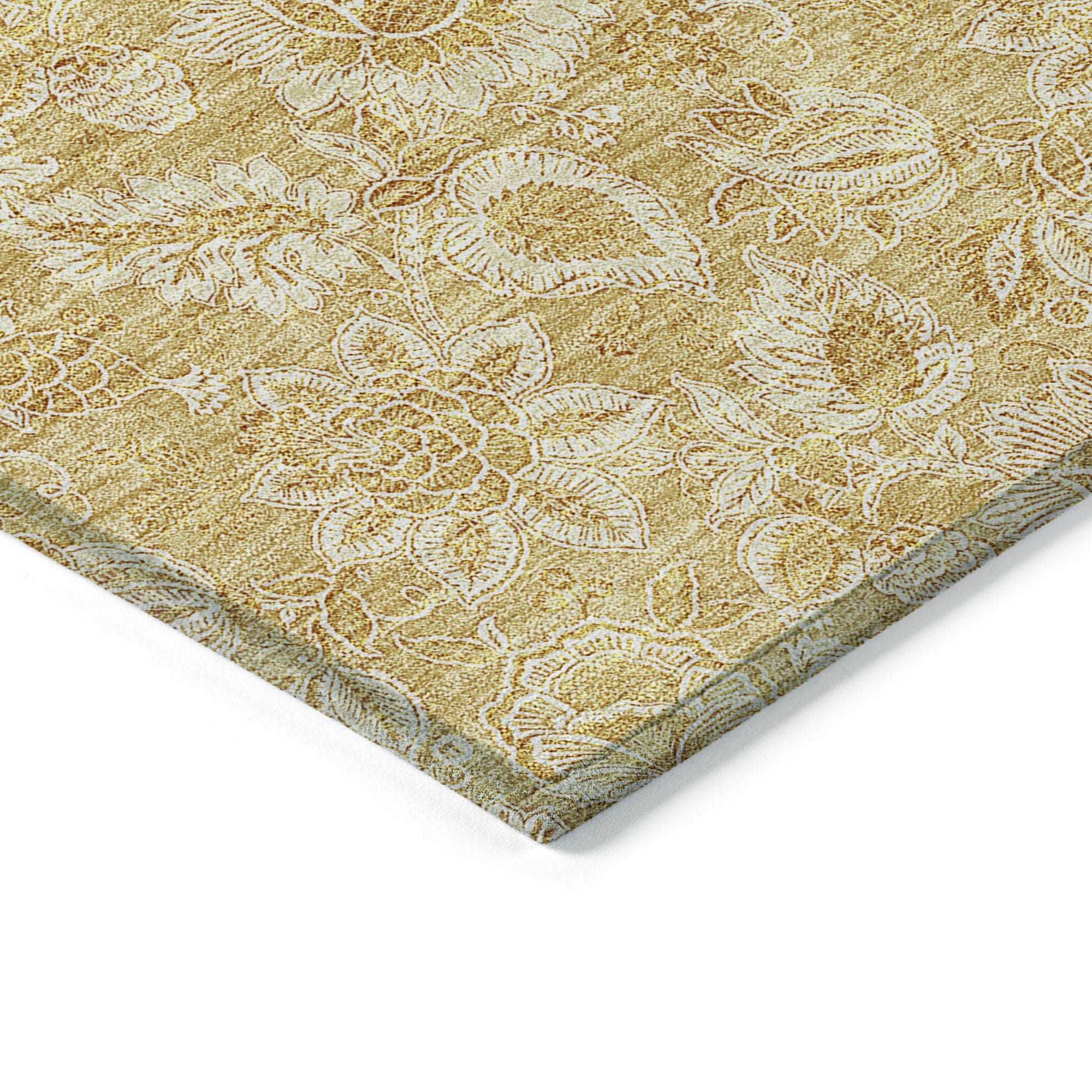 Machine Made ACN661 Gold  Rugs #color_gold 