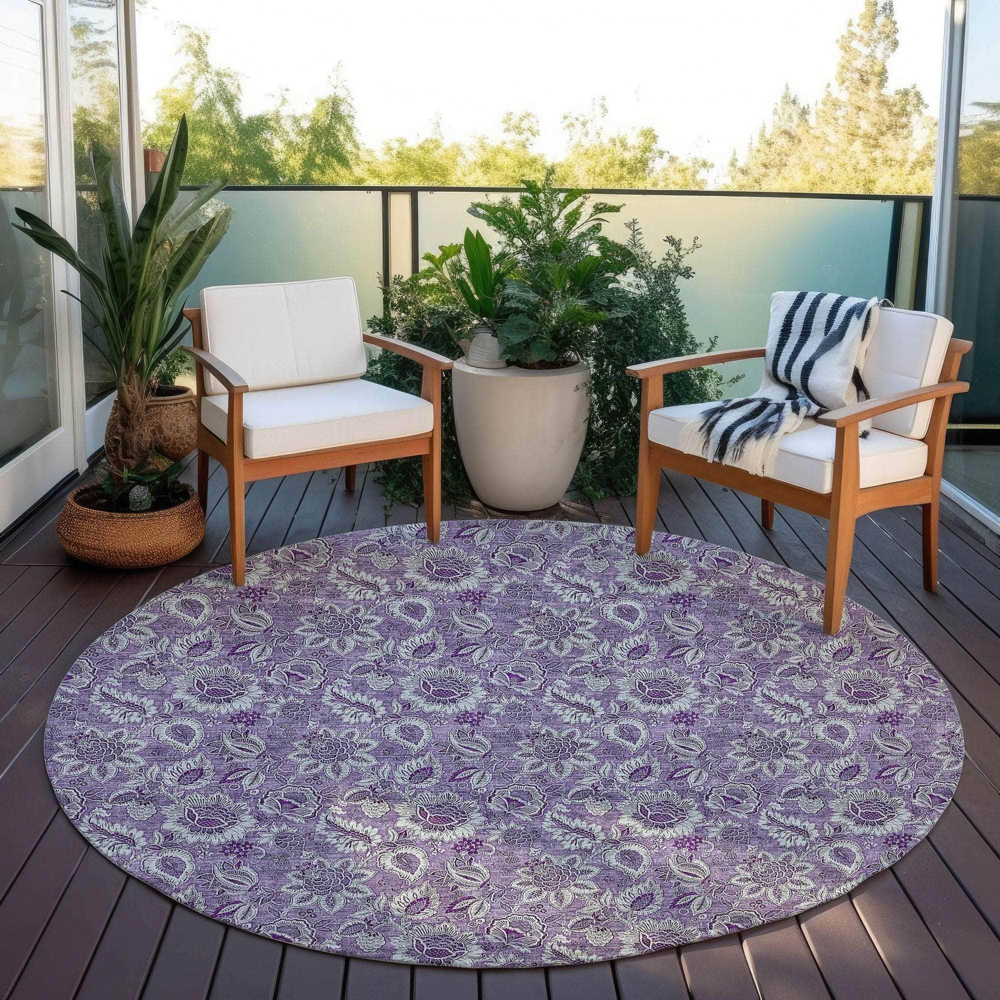 Machine Made ACN661 Purple  Rugs #color_purple 