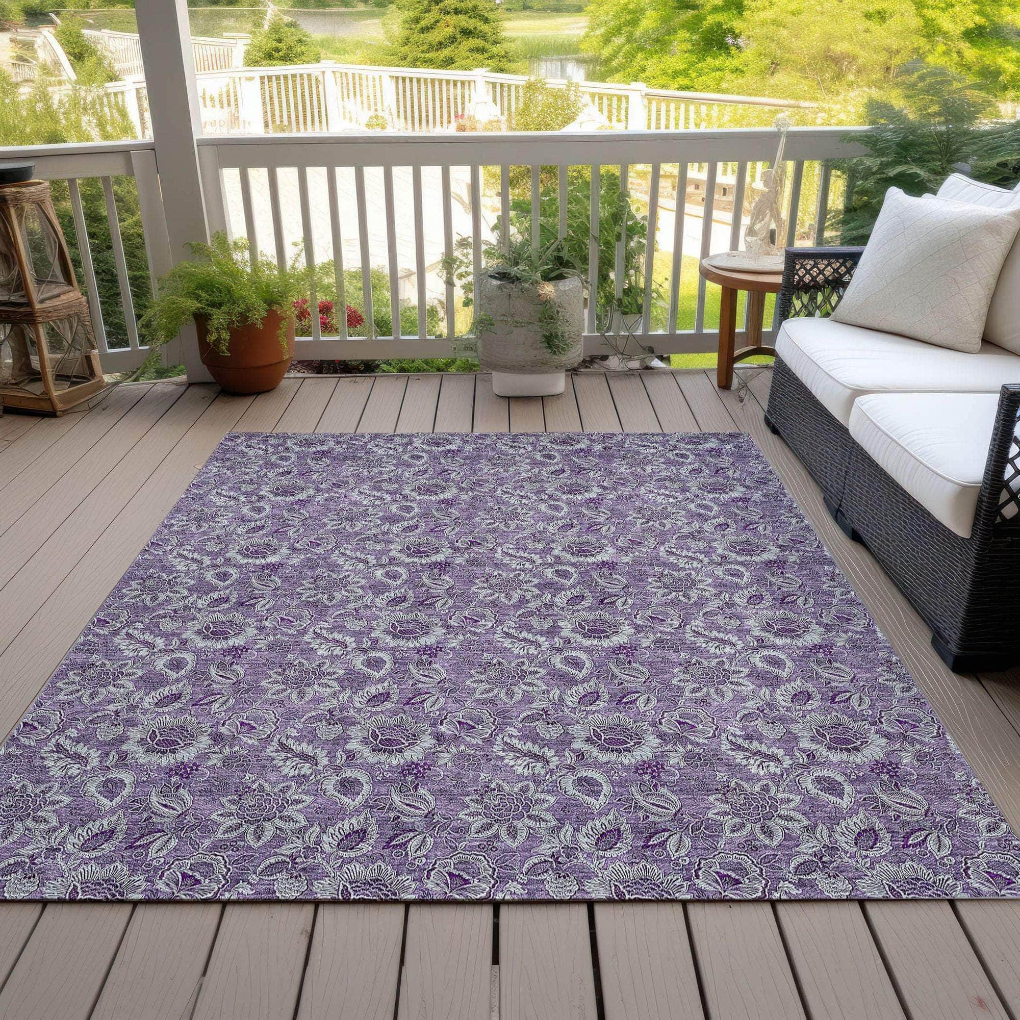 Machine Made ACN661 Purple  Rugs #color_purple 