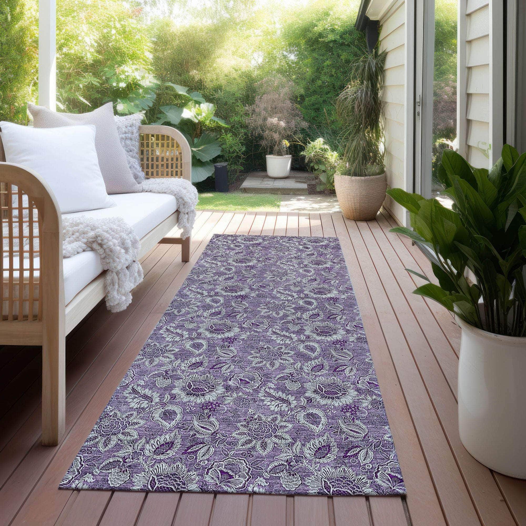 Machine Made ACN661 Purple  Rugs #color_purple 