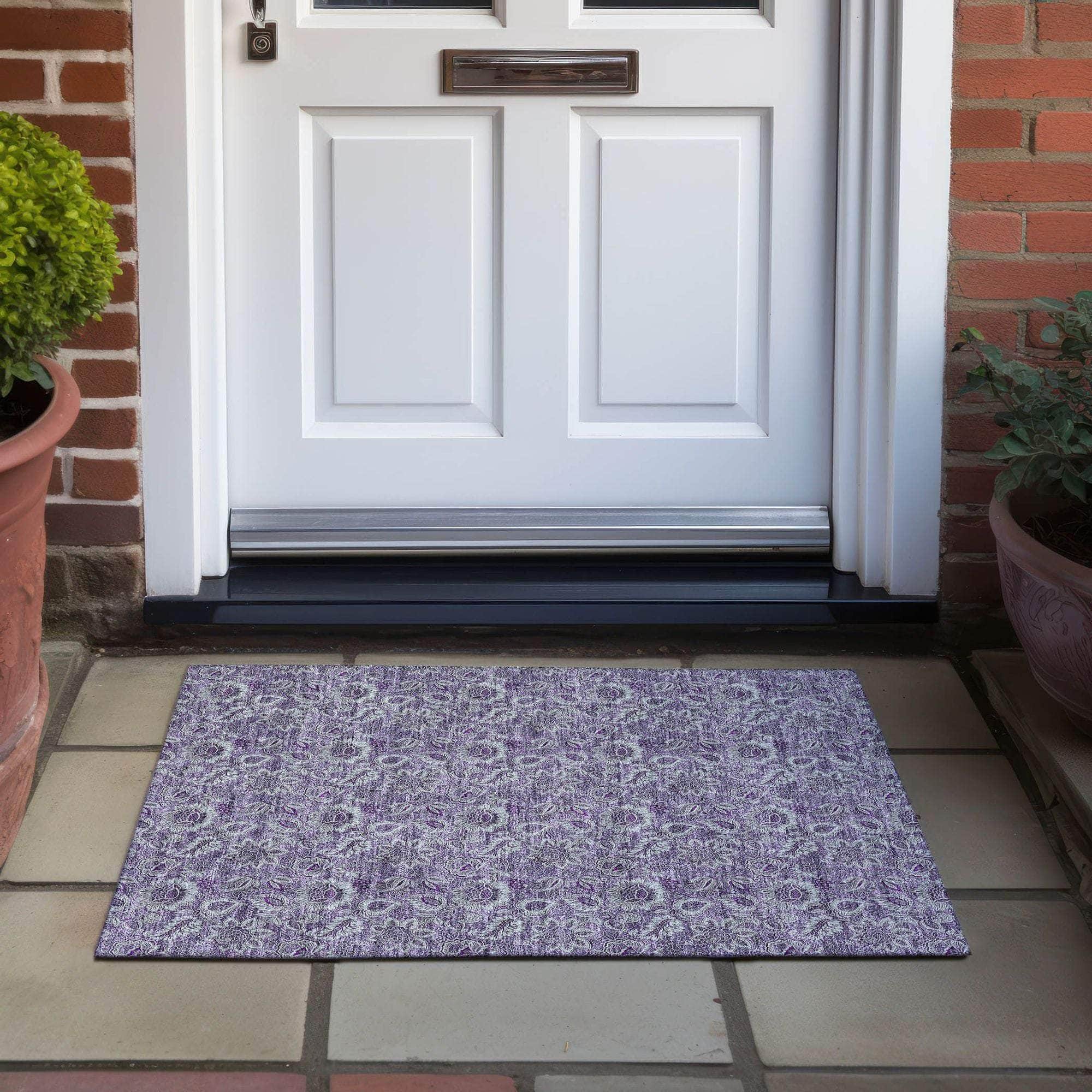 Machine Made ACN661 Purple  Rugs #color_purple 