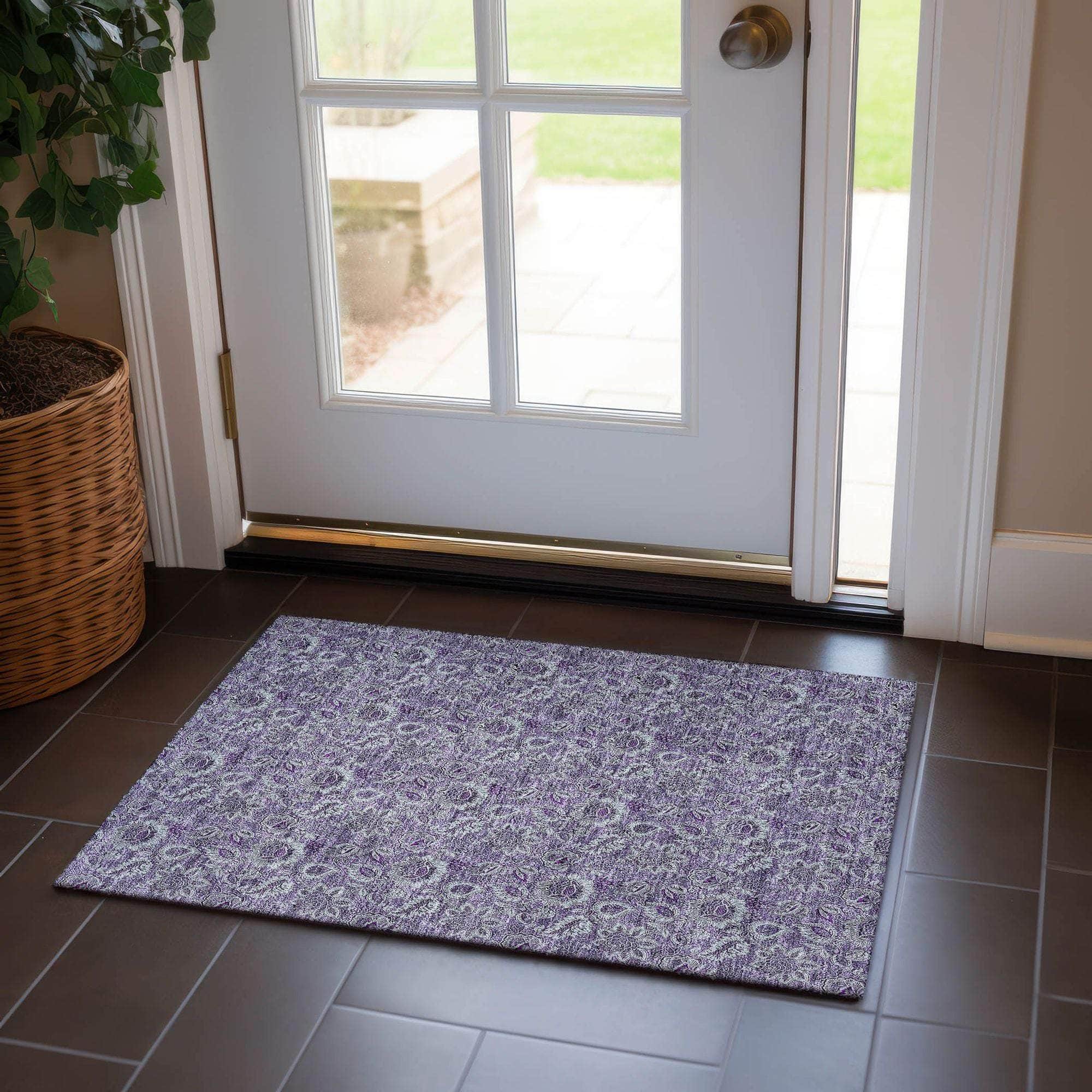 Machine Made ACN661 Purple  Rugs #color_purple 