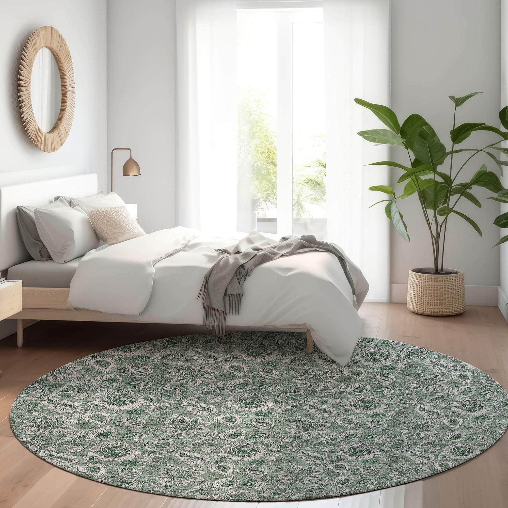 Machine Made ACN661 Sage Green Rugs #color_sage green