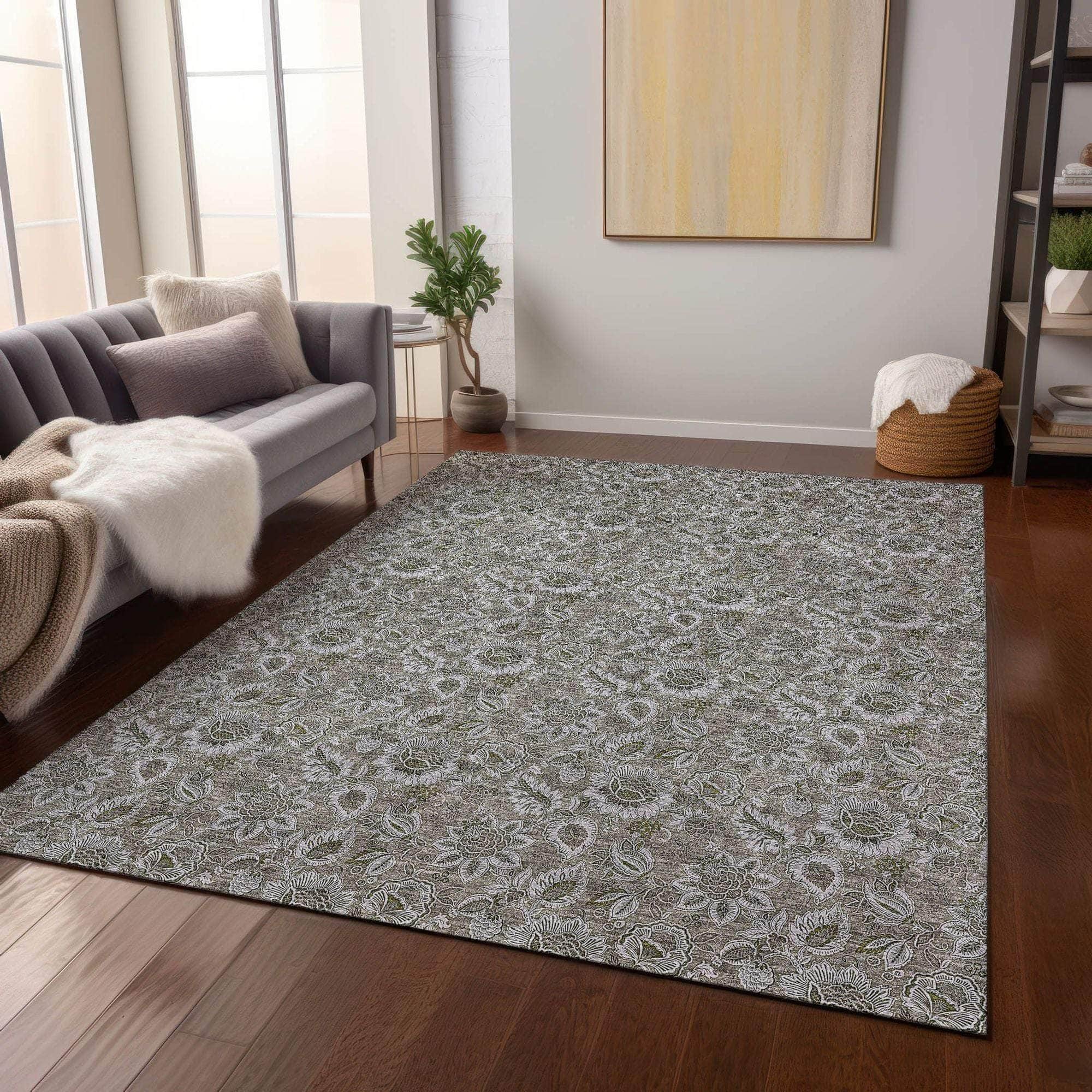 Machine Made ACN661 Taupe Brown Rugs #color_taupe brown