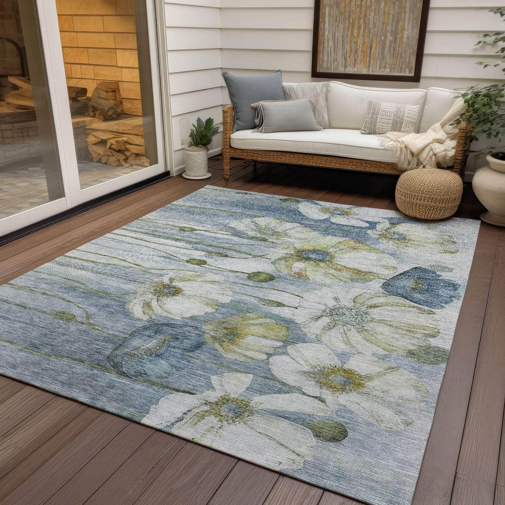 Machine Made ACN712 Blue  Rugs #color_blue 
