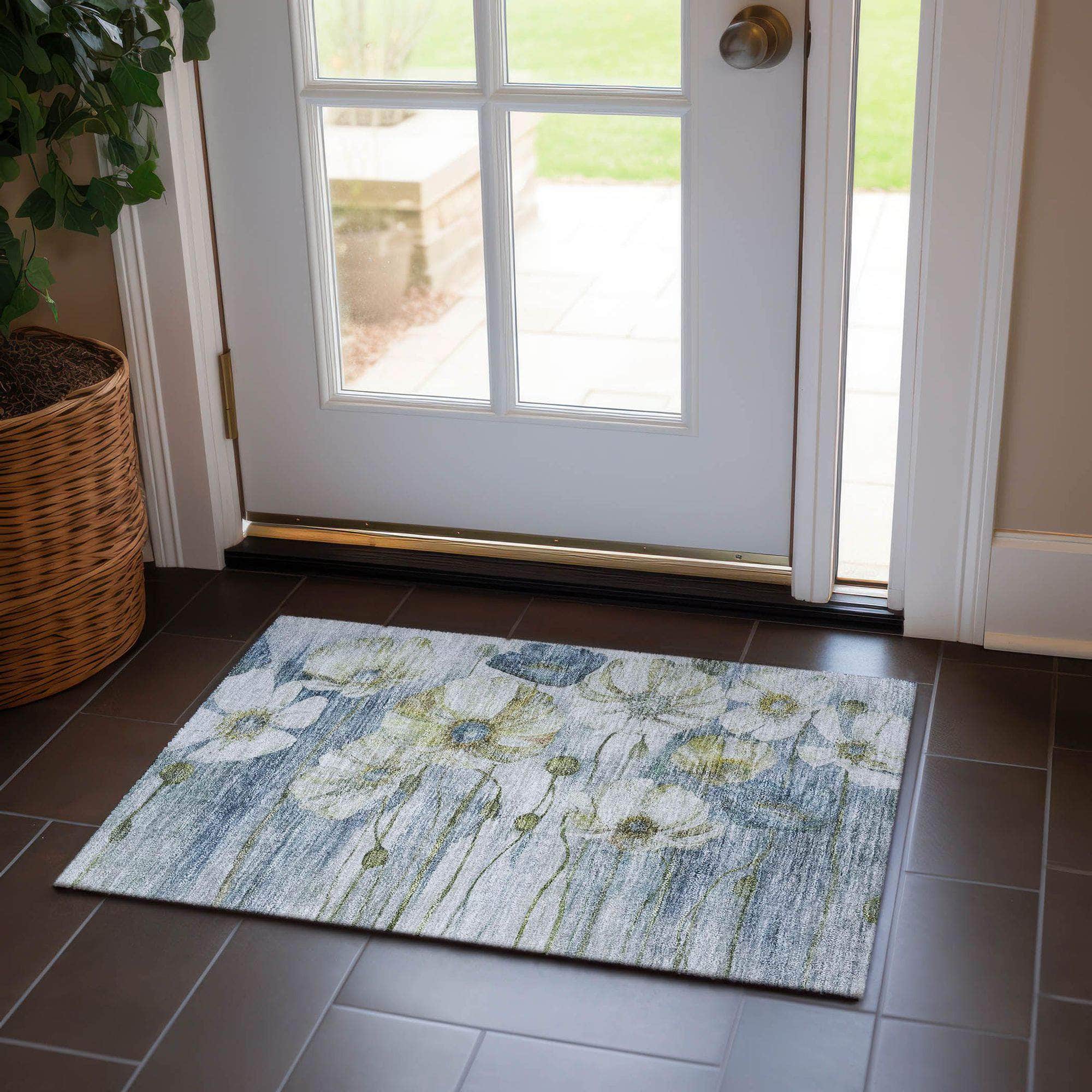 Machine Made ACN712 Blue  Rugs #color_blue 
